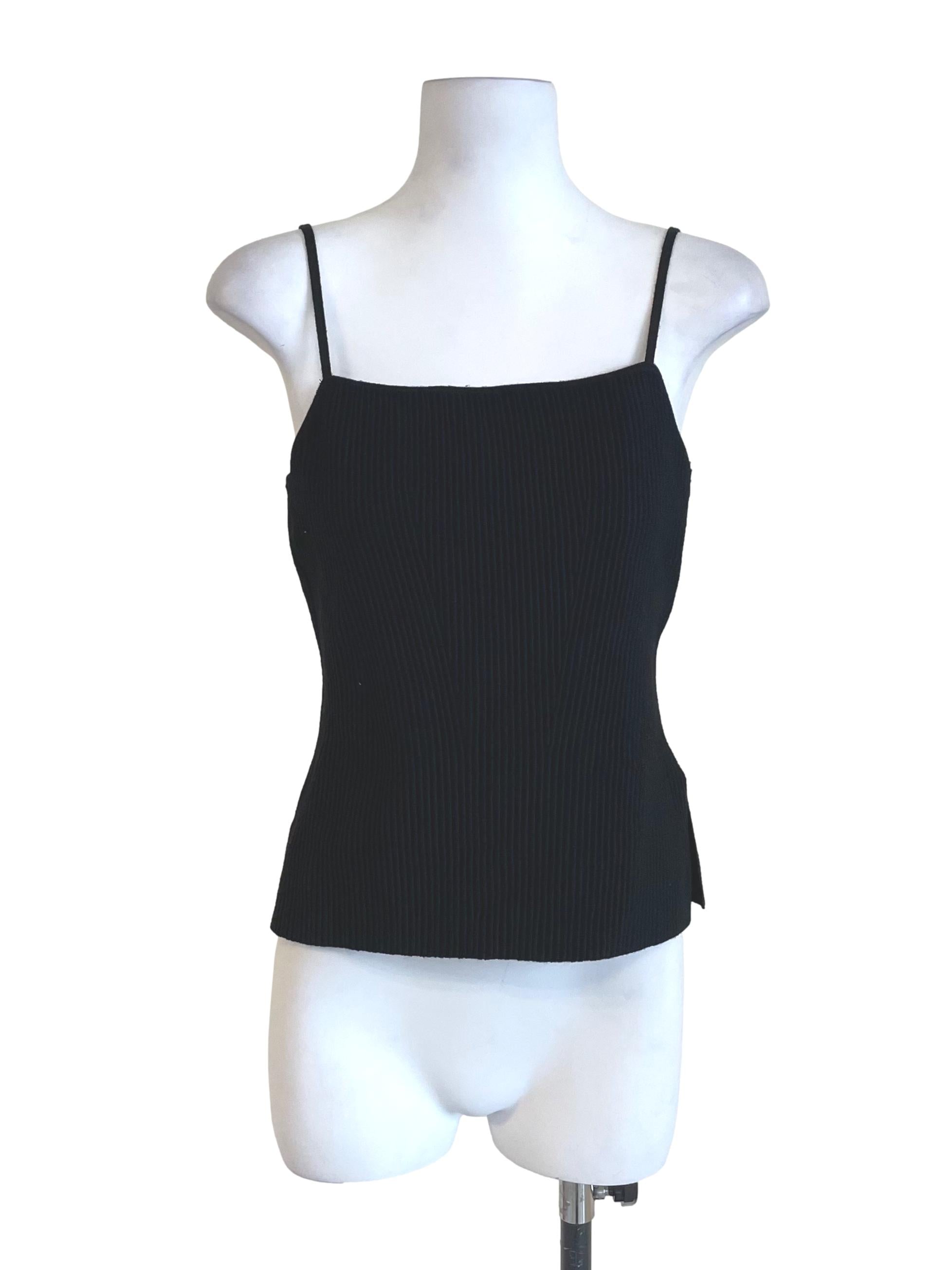 Black Ribbed Knit Camisole LB