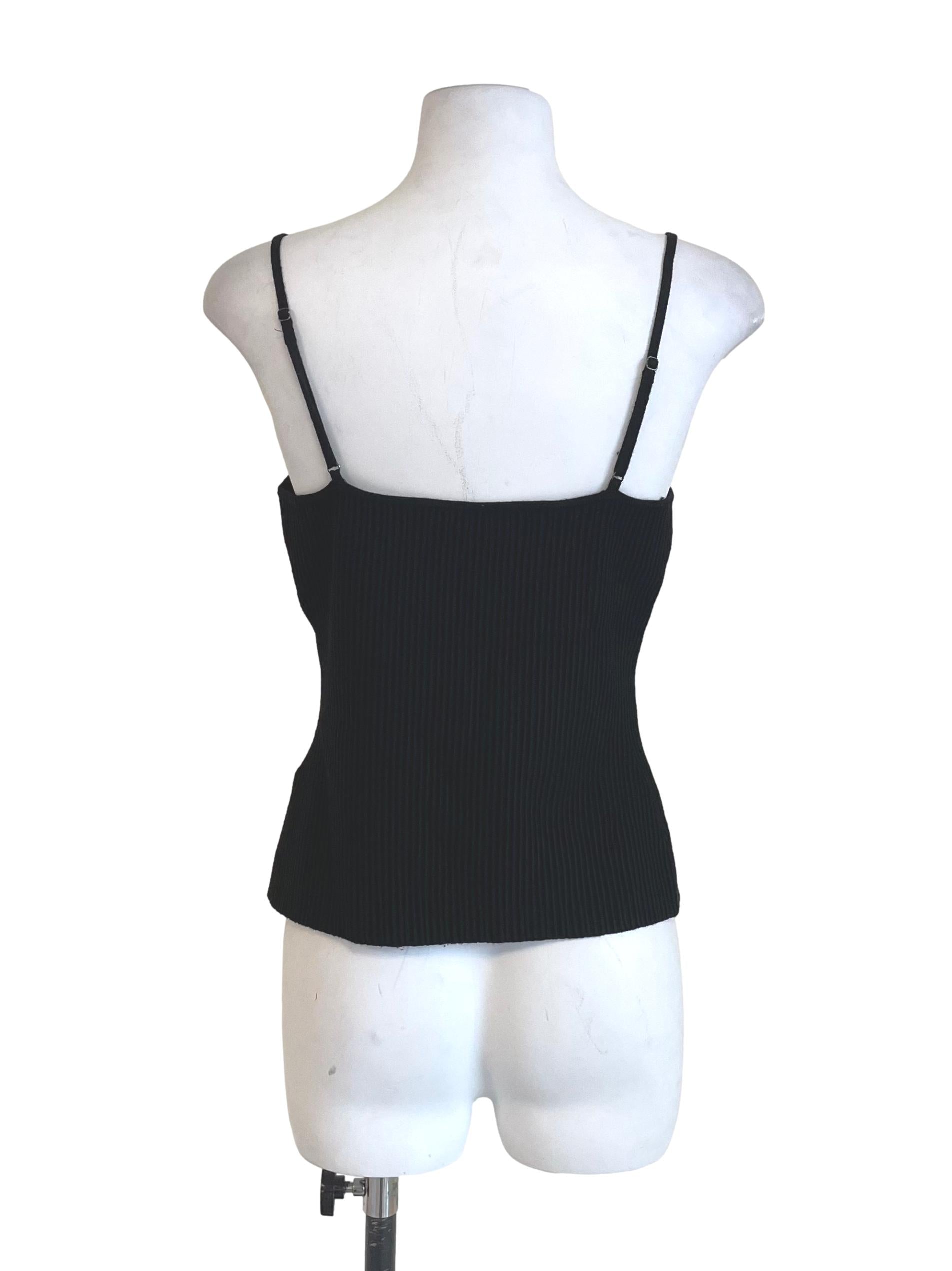 Black Ribbed Knit Camisole LB