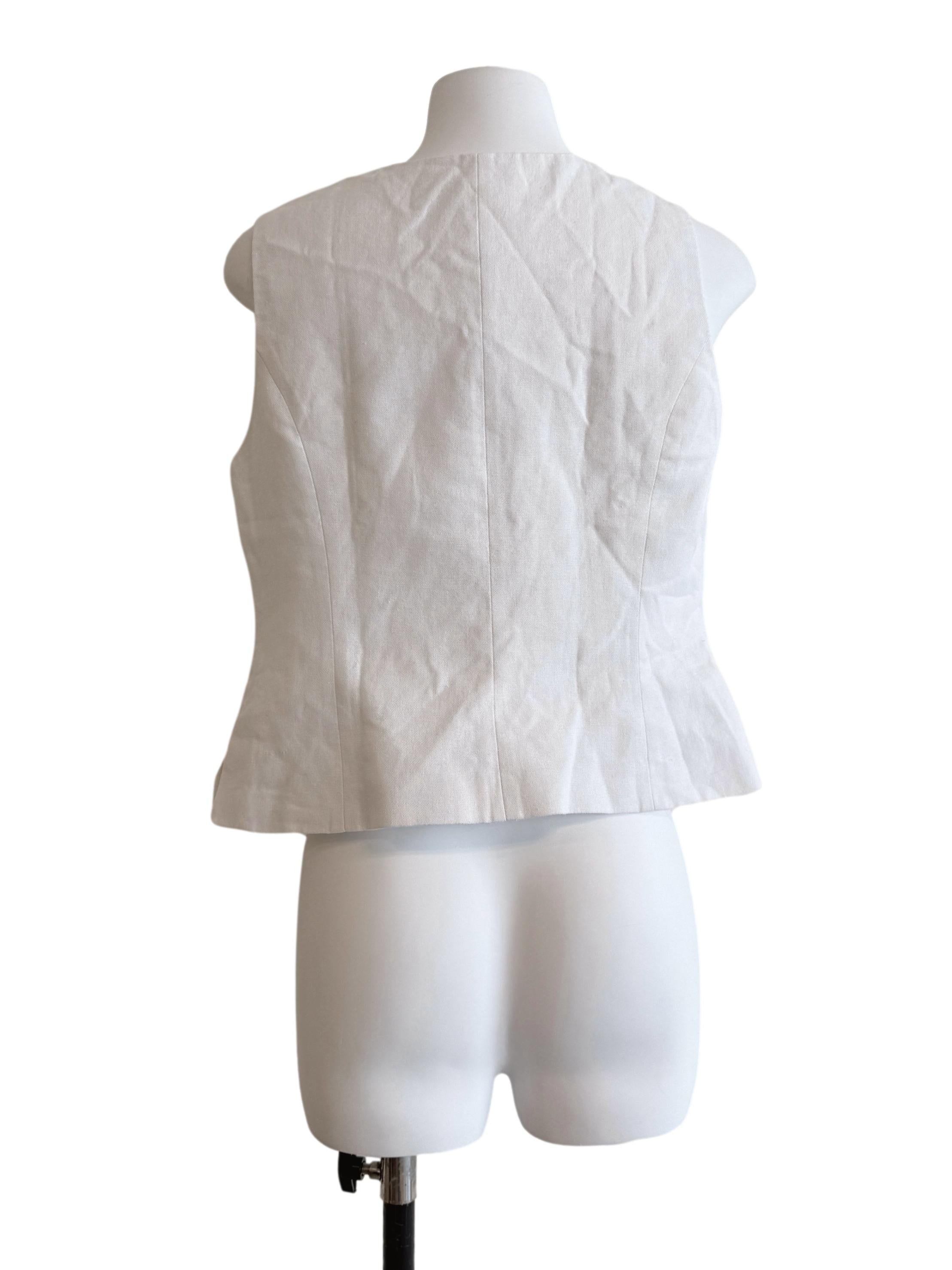 White Ribbon Sleeveless Top