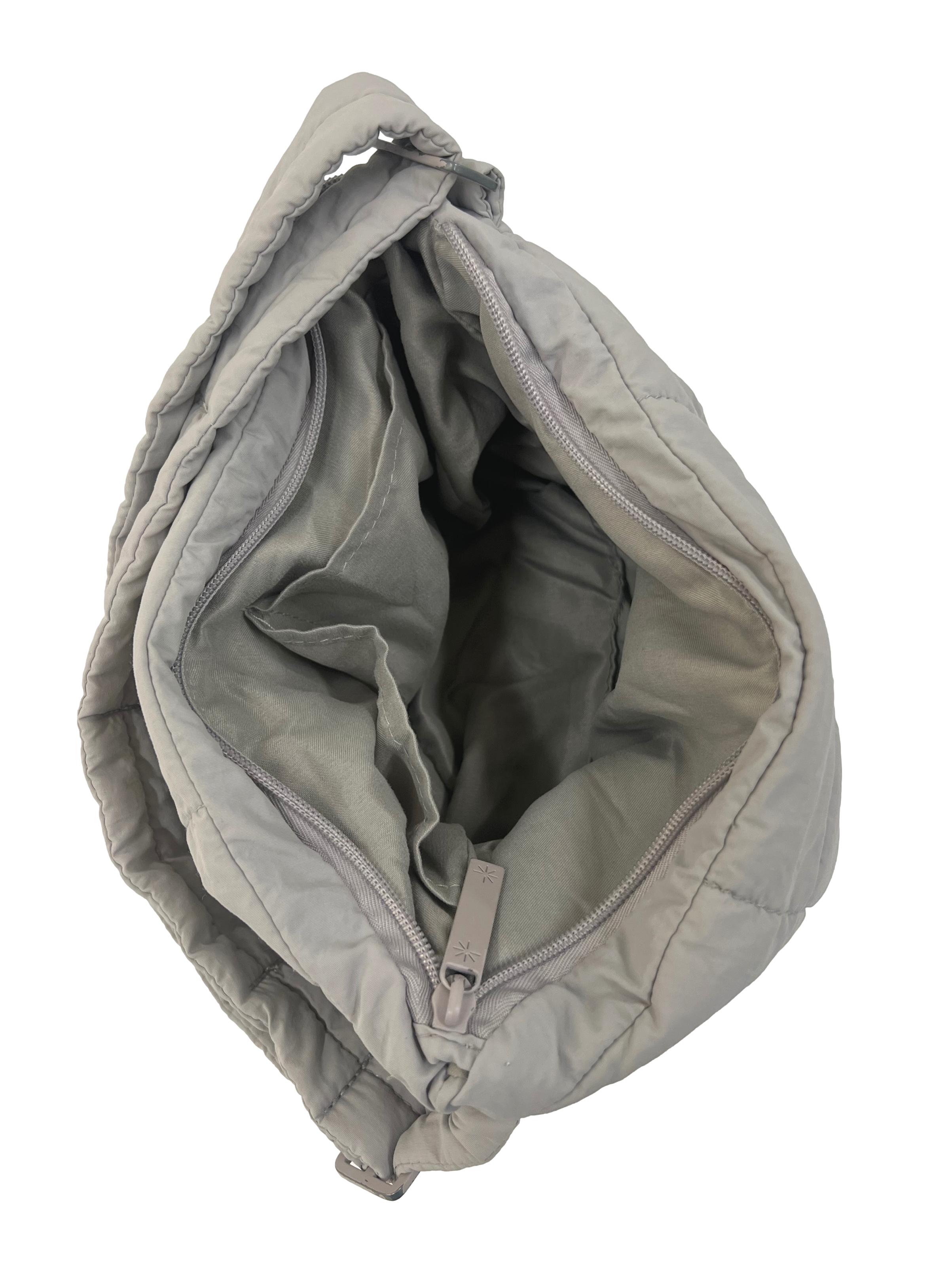 Grey Puffy Crossbody Bag