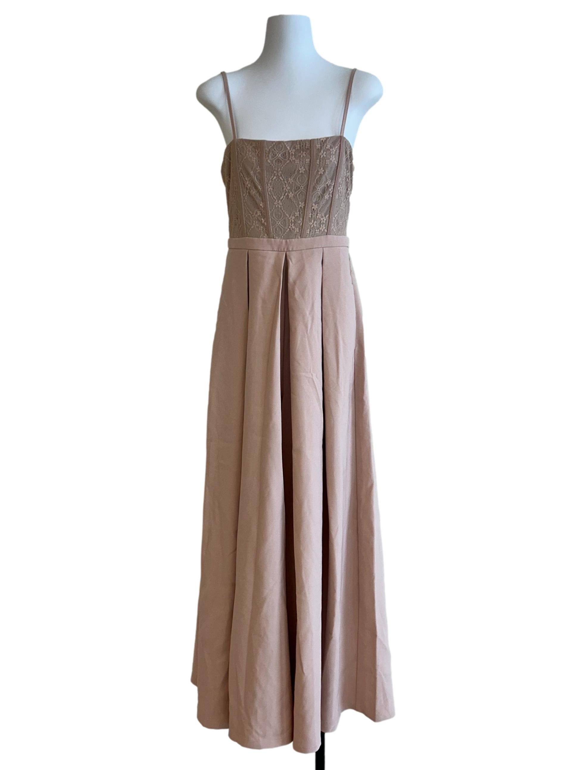Nude Brown Lace Jumpsuits
