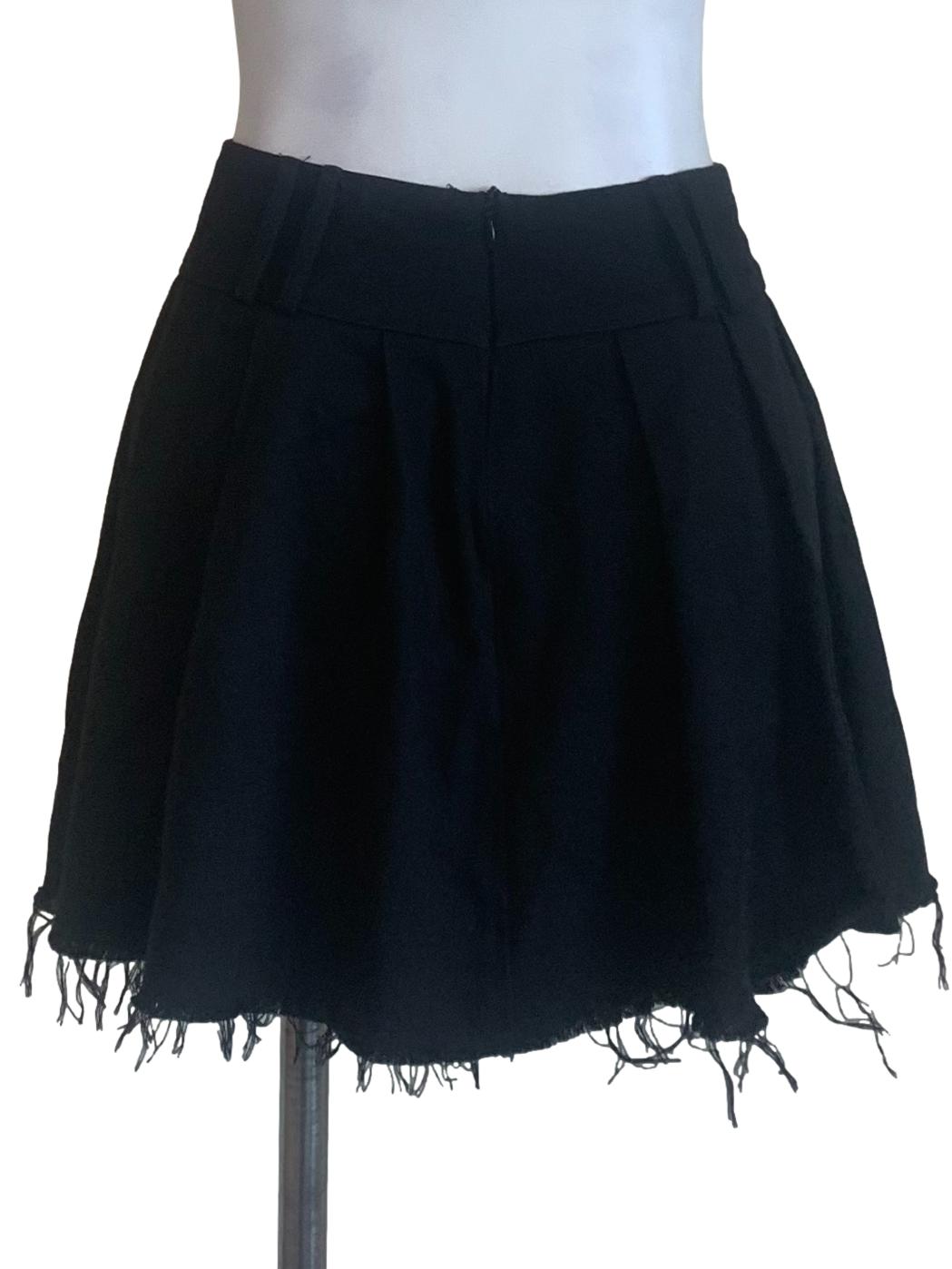 Coal Black Denim Skirt