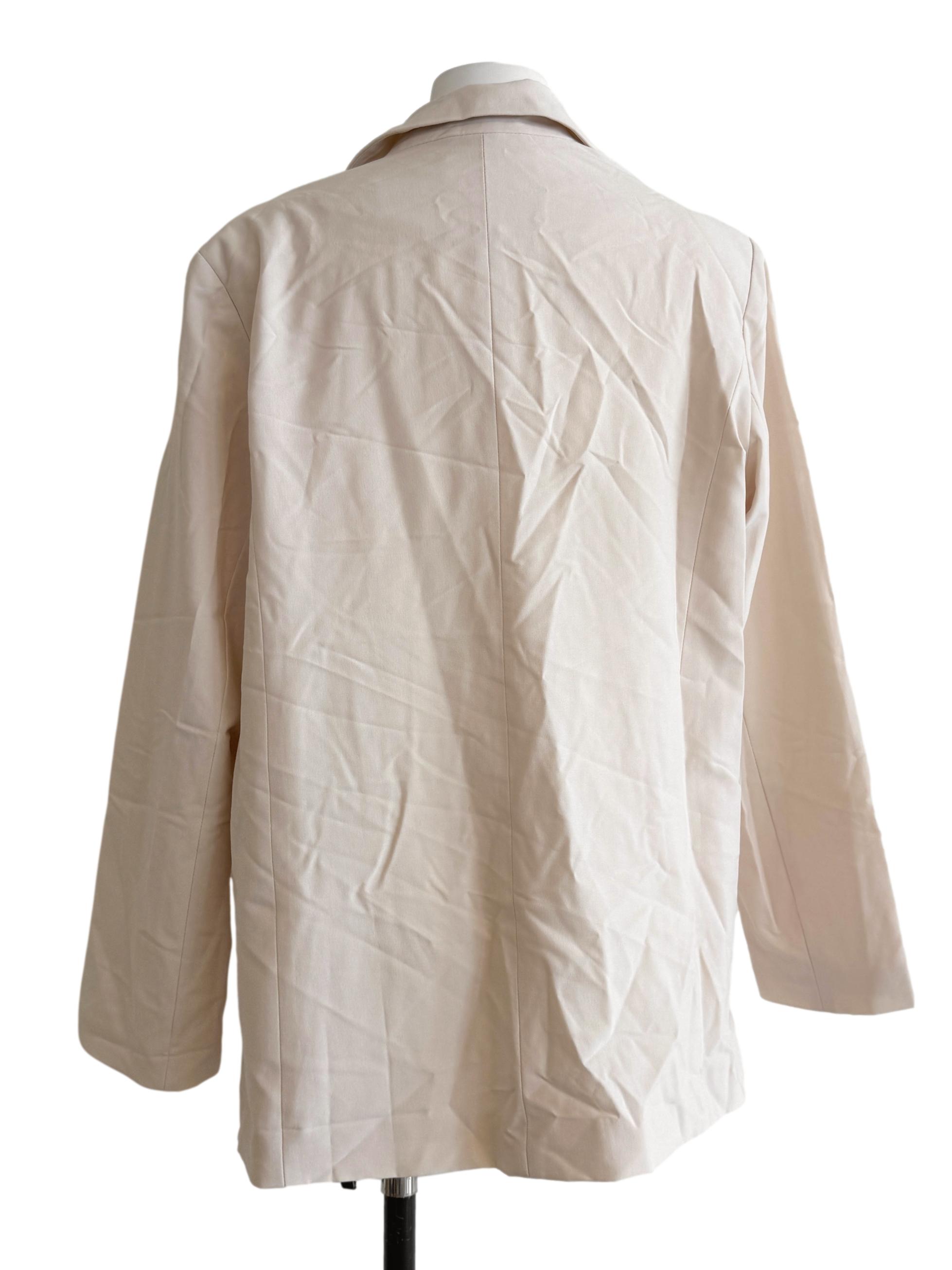 Parchment White Single Button Blazer