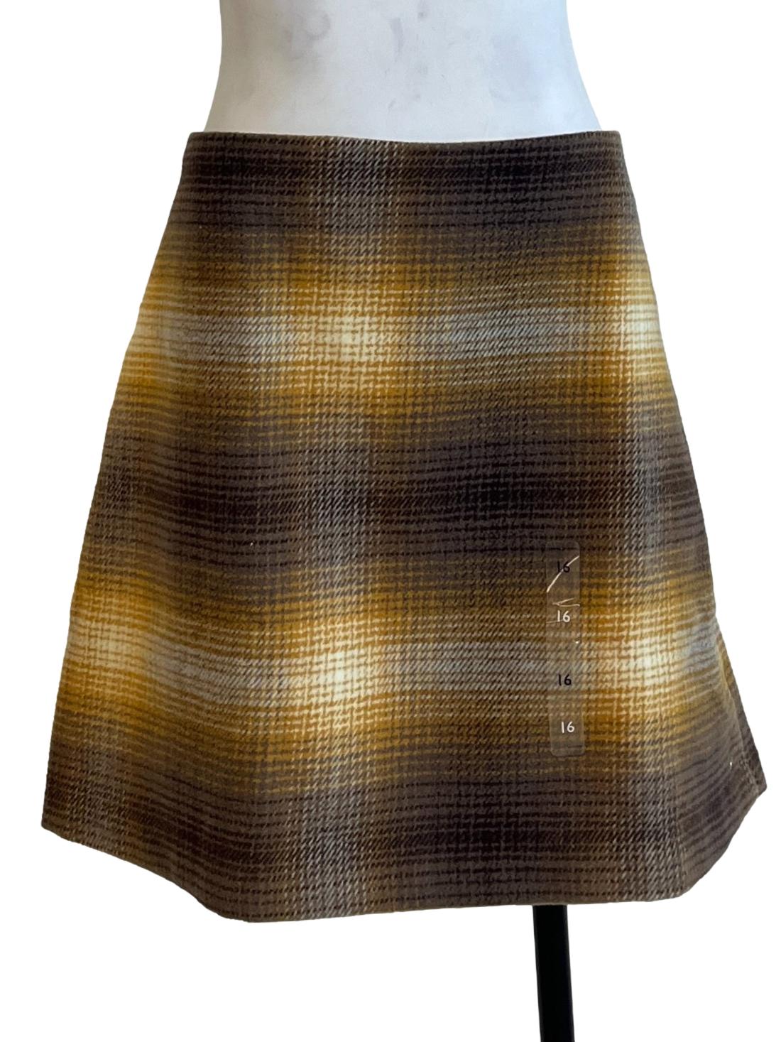 Coffee Brown A-Line Skirt