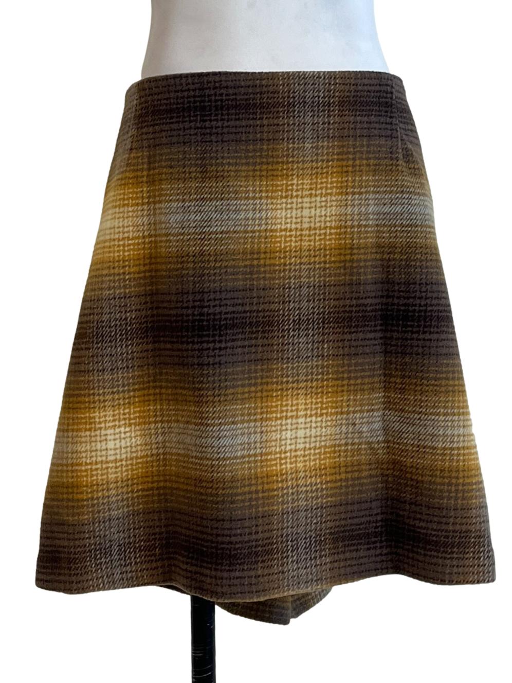 Coffee Brown A-Line Skirt