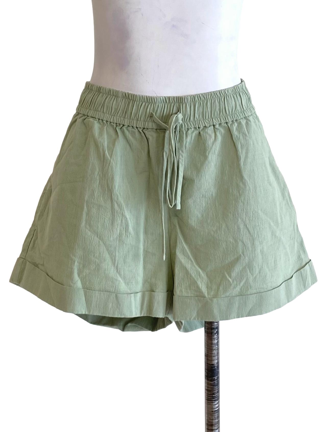 Sage Green Flip Bottom Shorts LB