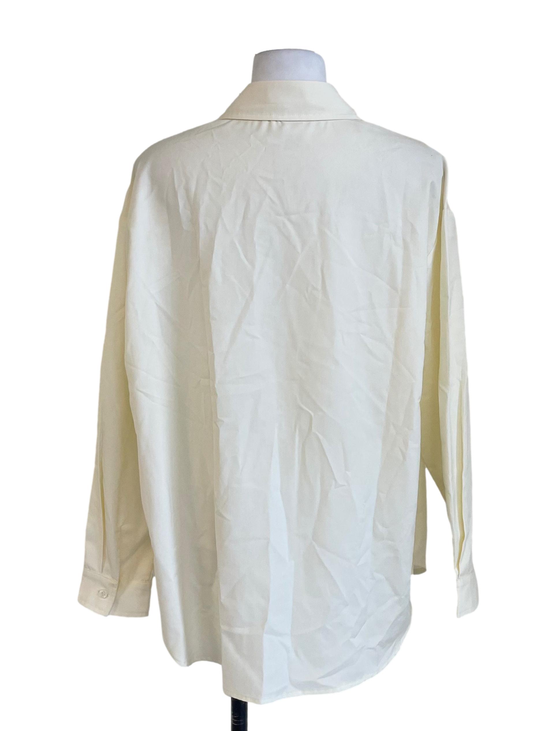 Cream White Oversized Shirt