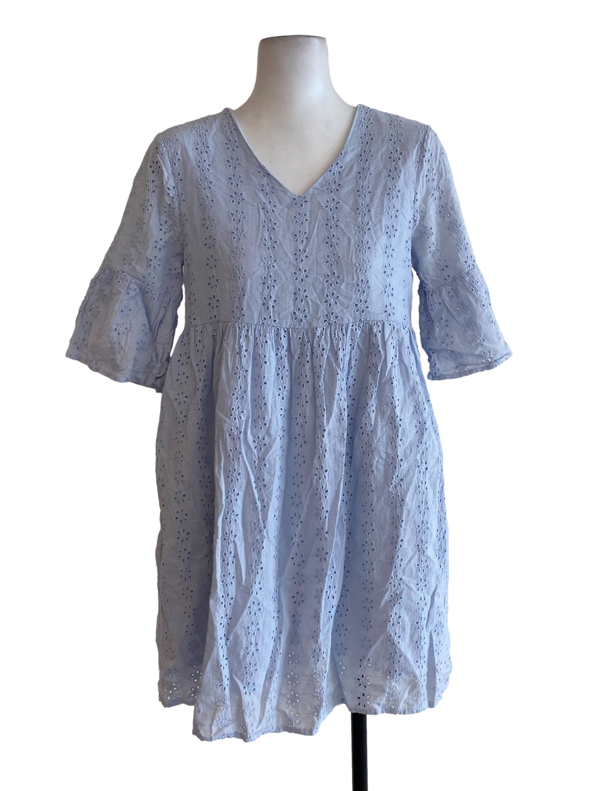 Blue Embroiedered Rompers