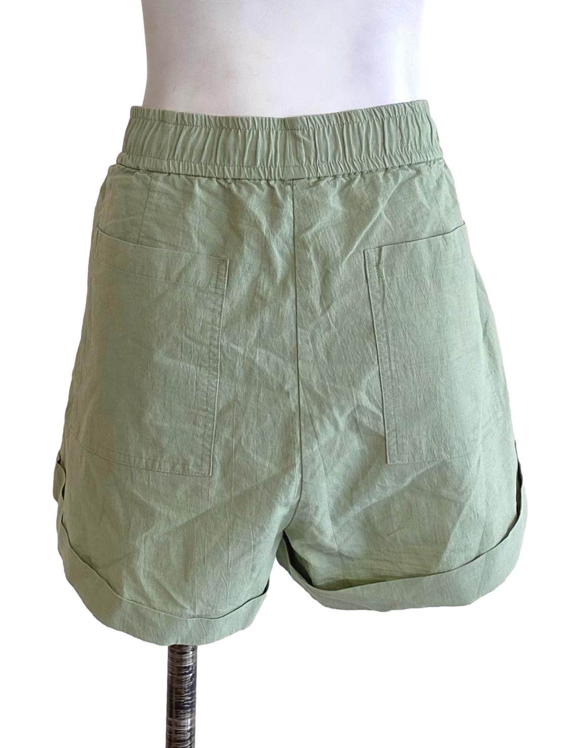 Sage Green Flip Bottom Shorts LB