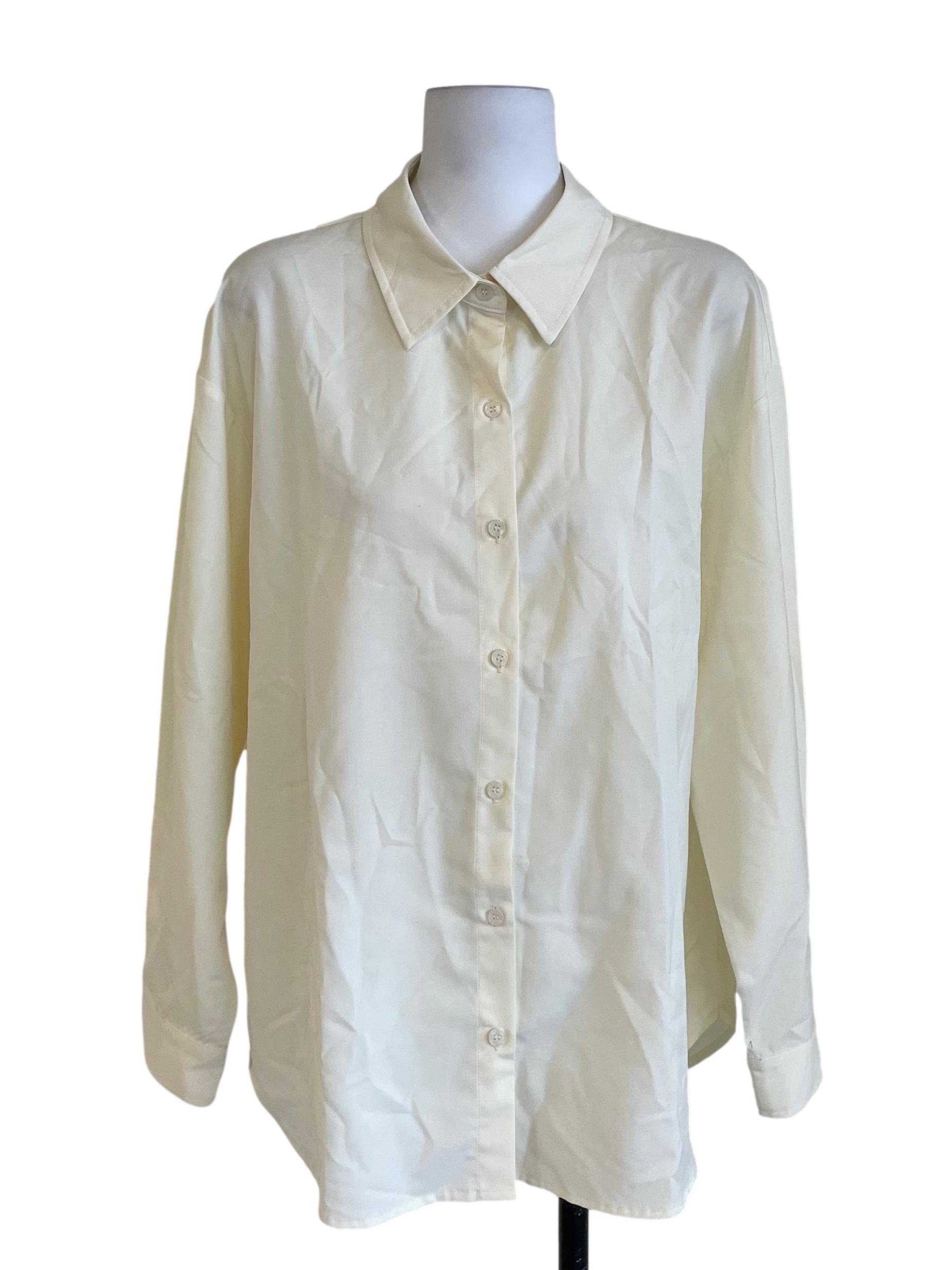Cream White Oversized Shirt