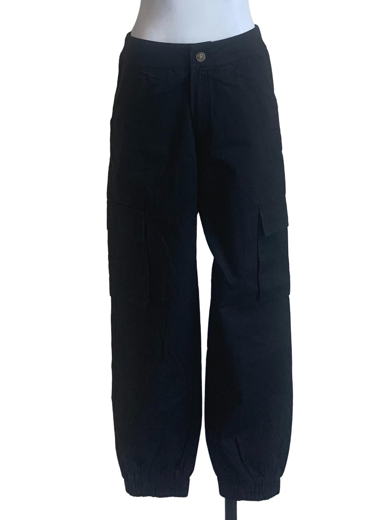 Ebony Black Cargo Pants YHF