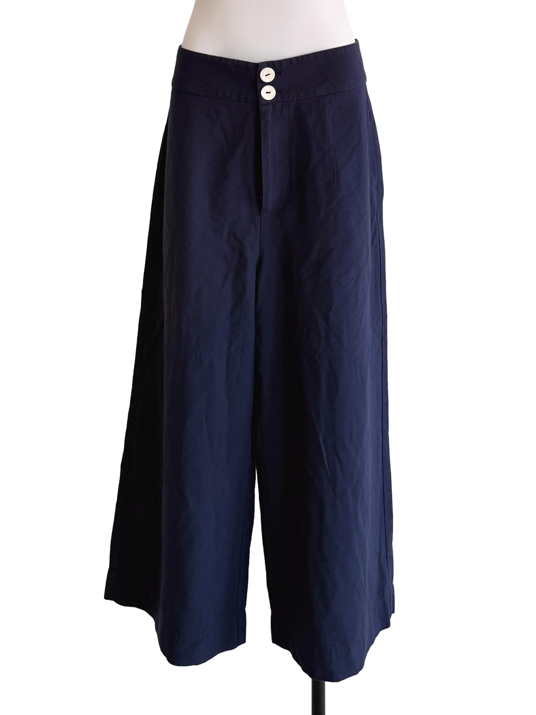 Navy Blue Wide Leg Pants LB