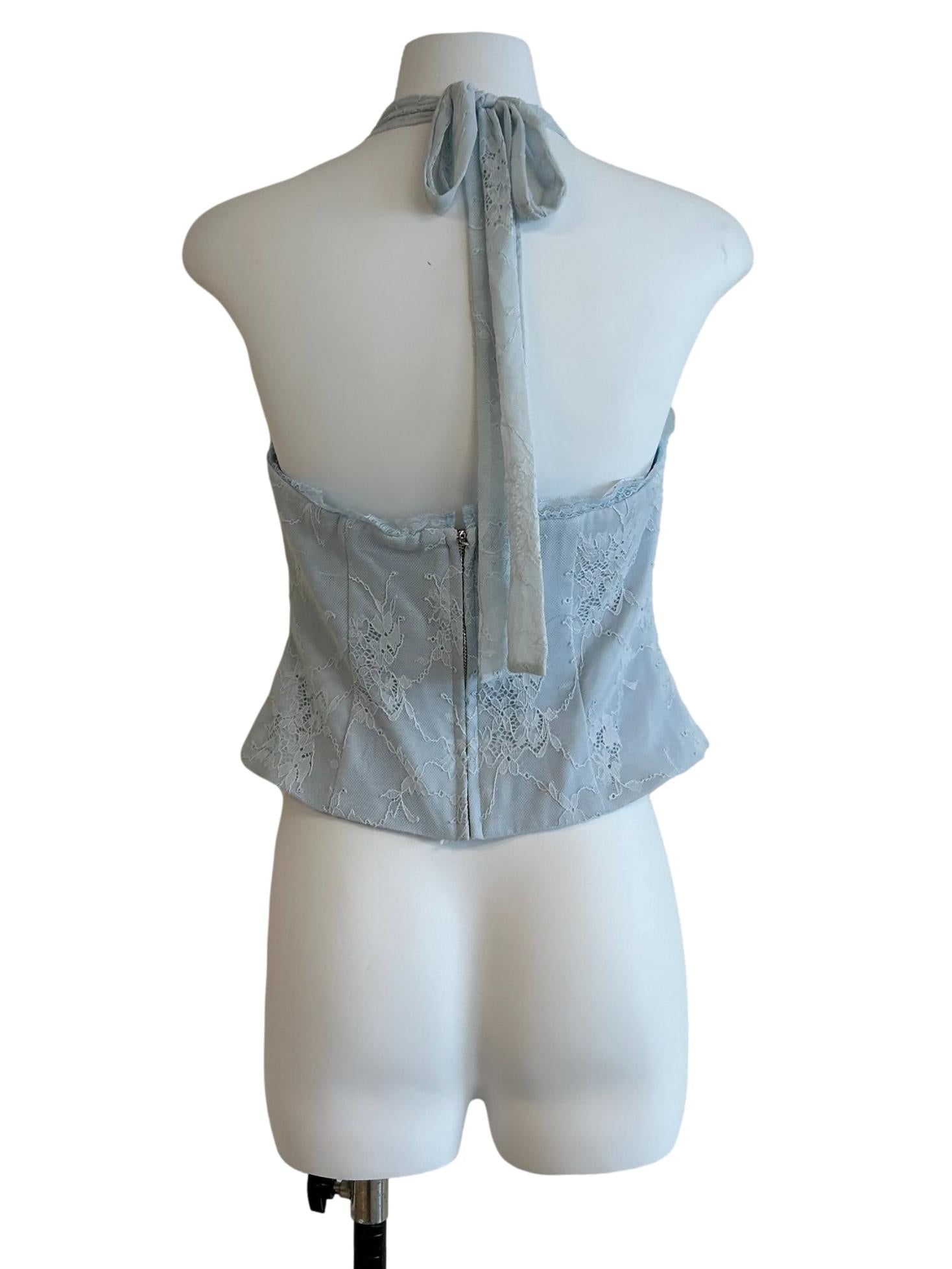 Lighgt Blue Cheongsam Top