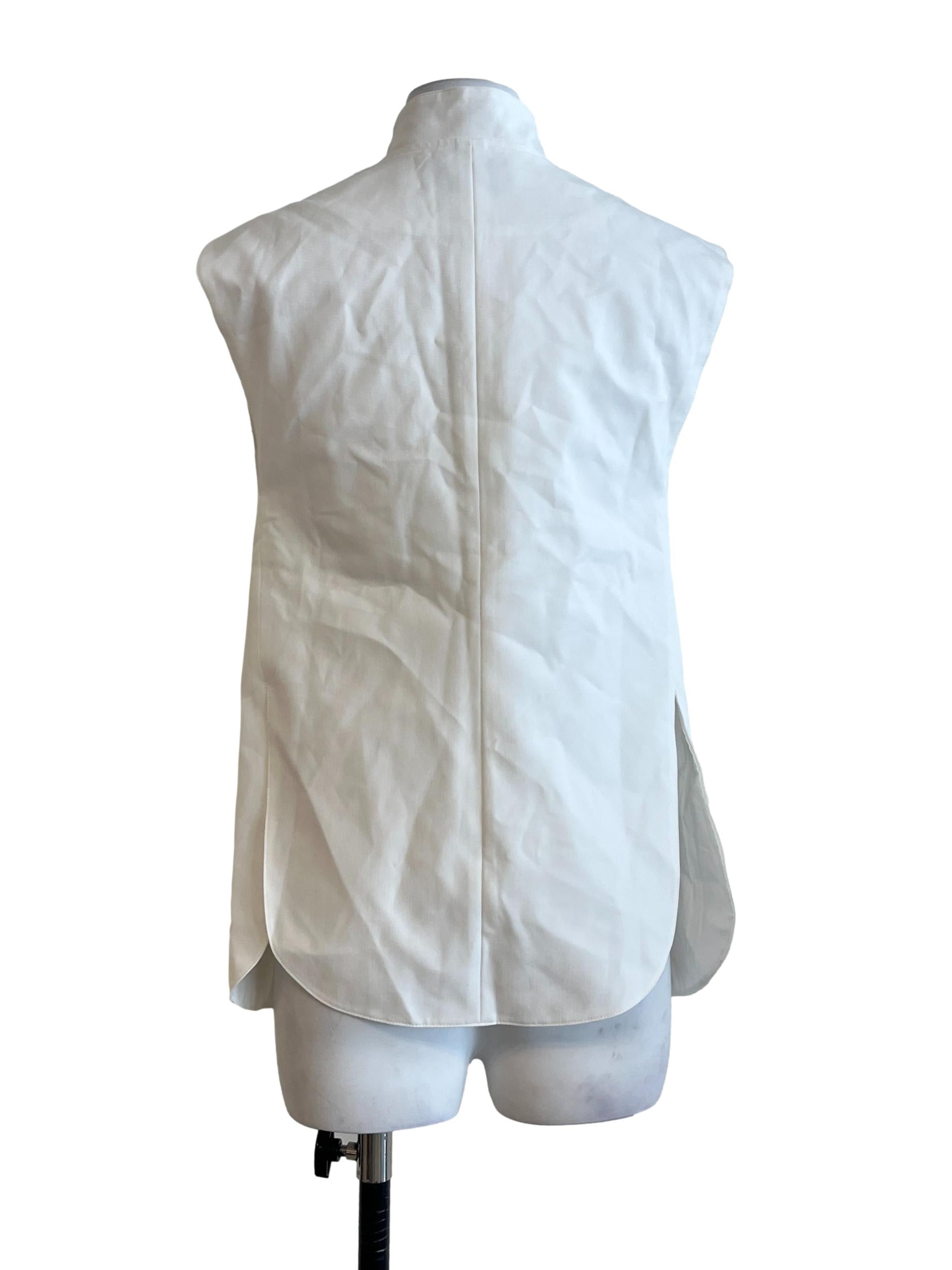Pearl White V-Neck Sleeveless Top GA