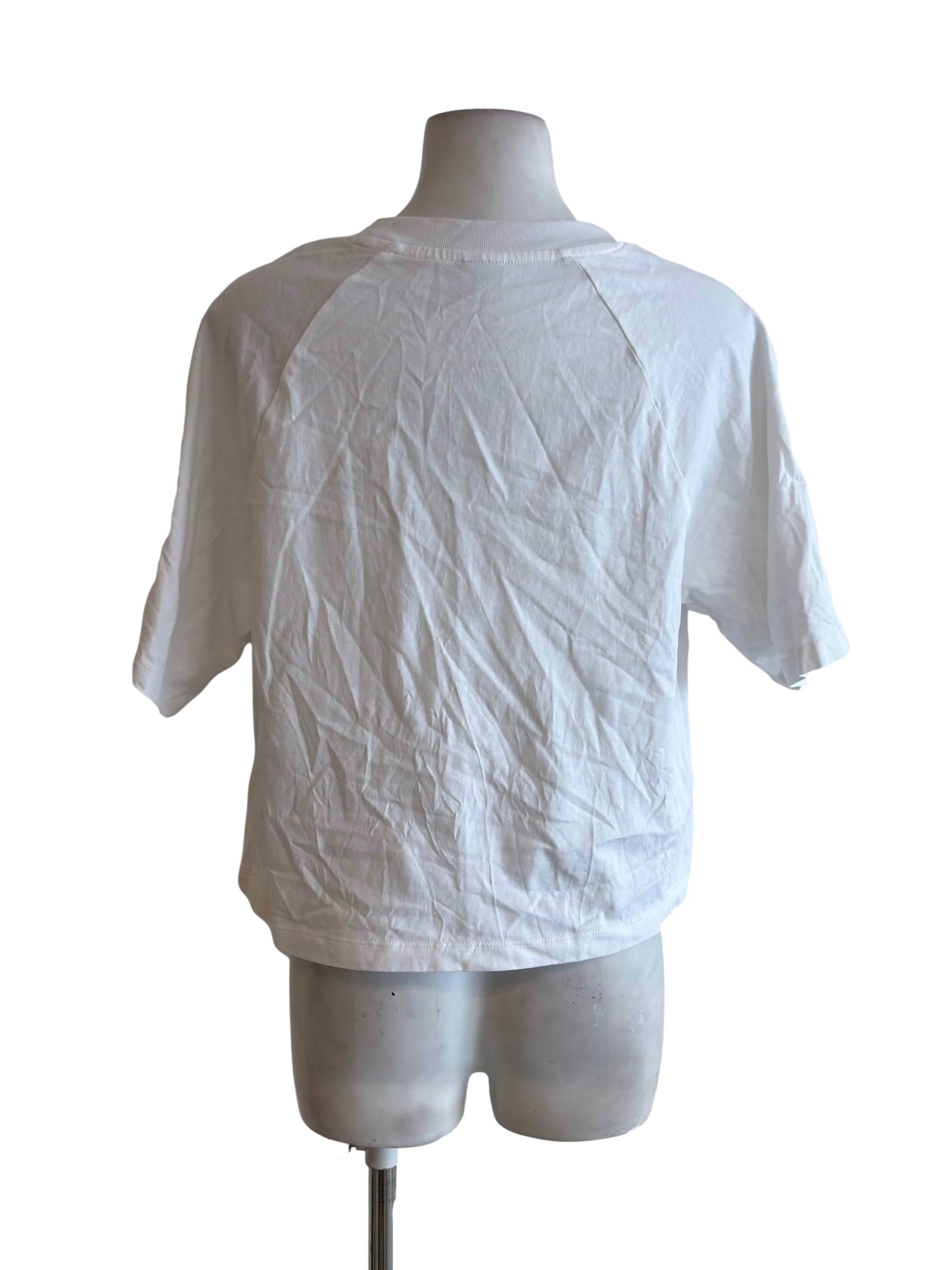 White Logo Boxy Cotton Tee