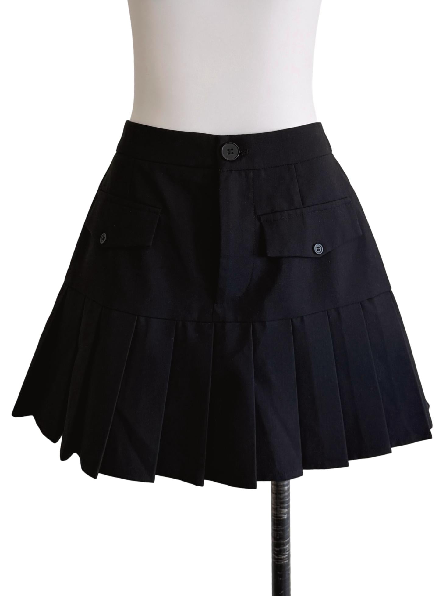 Black Pleated Skirt