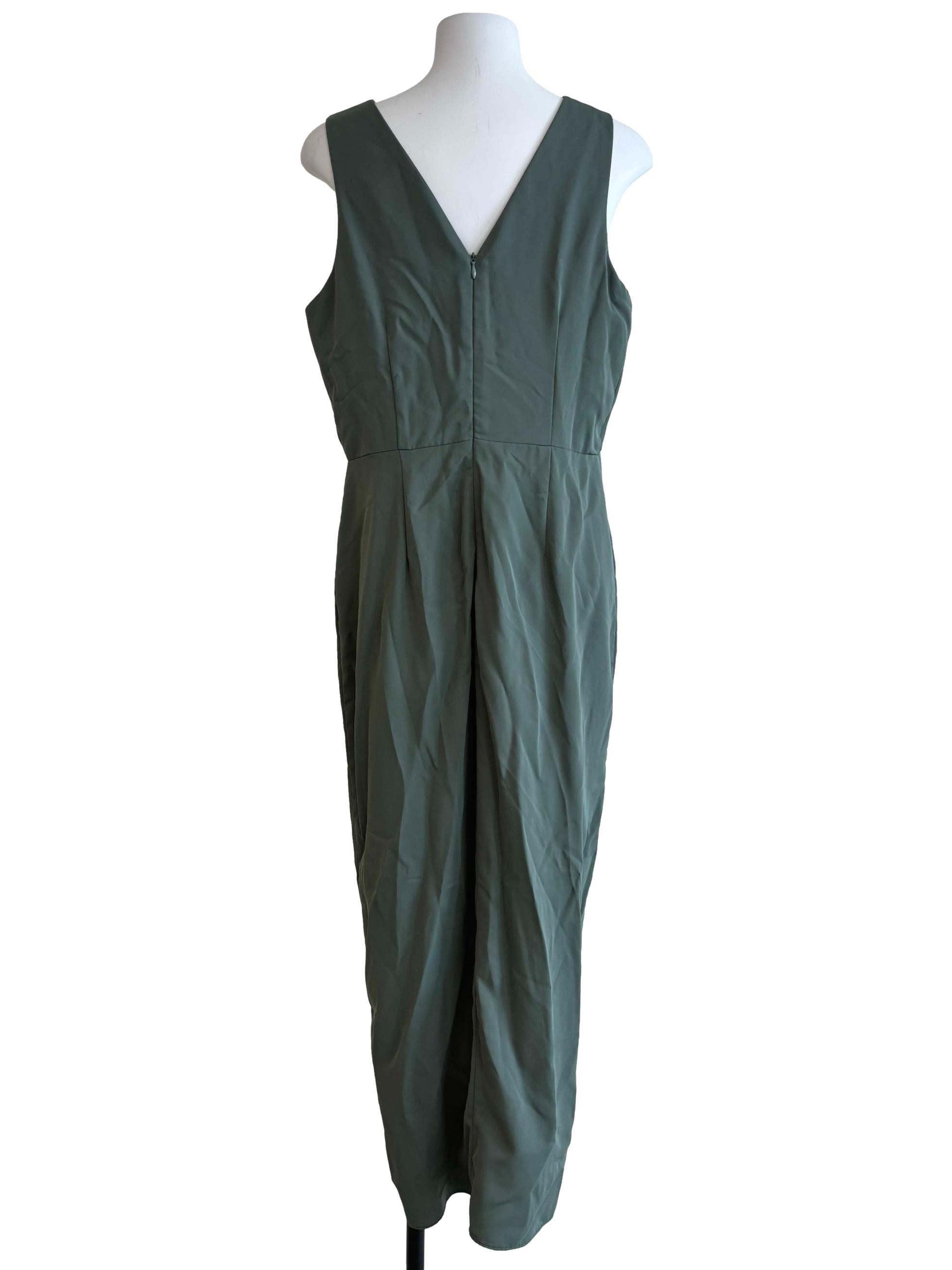 Sage Green Sleeveless Pencil Dress
