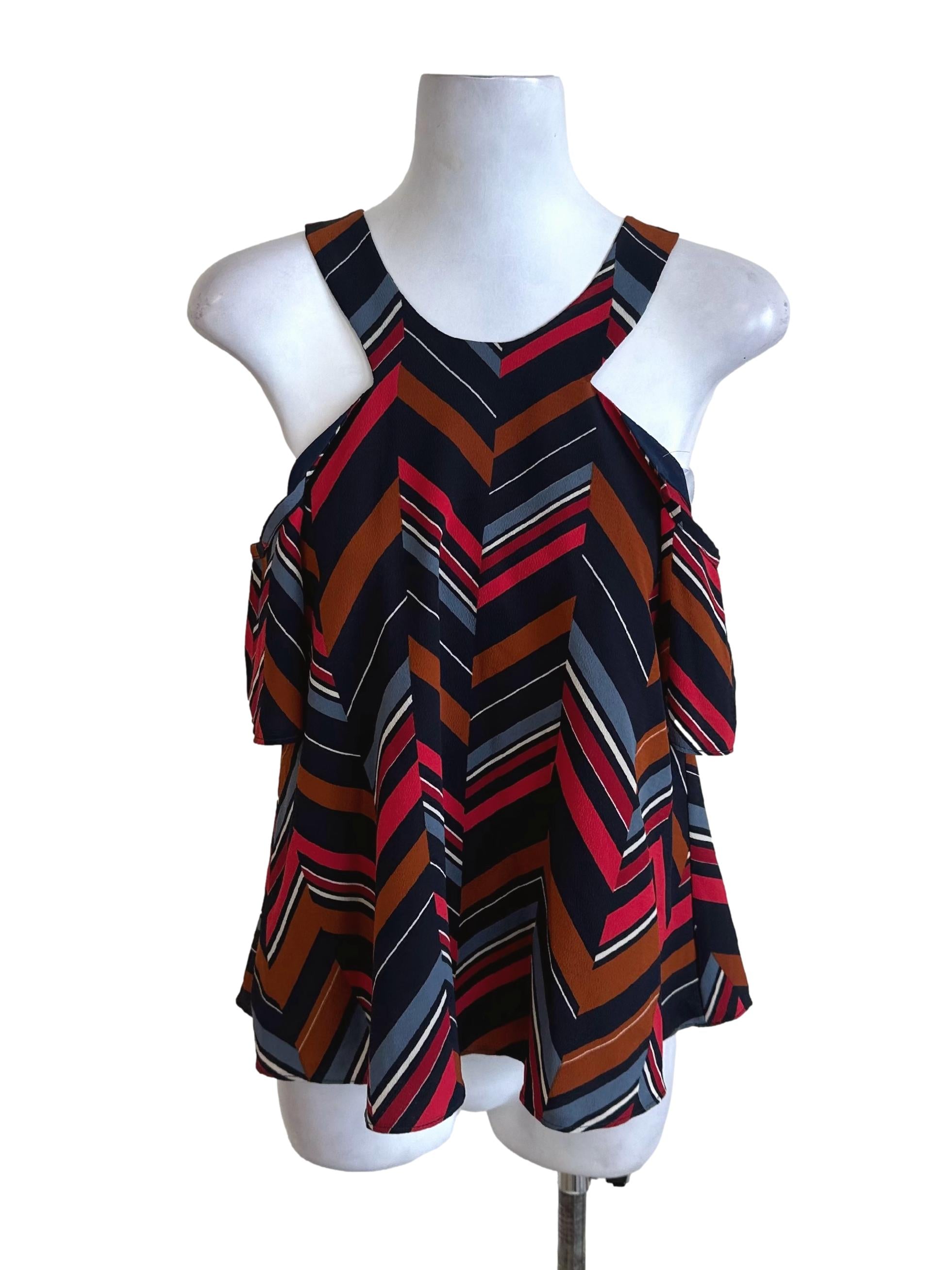 Multicolour Pattern Off Shoulder Top