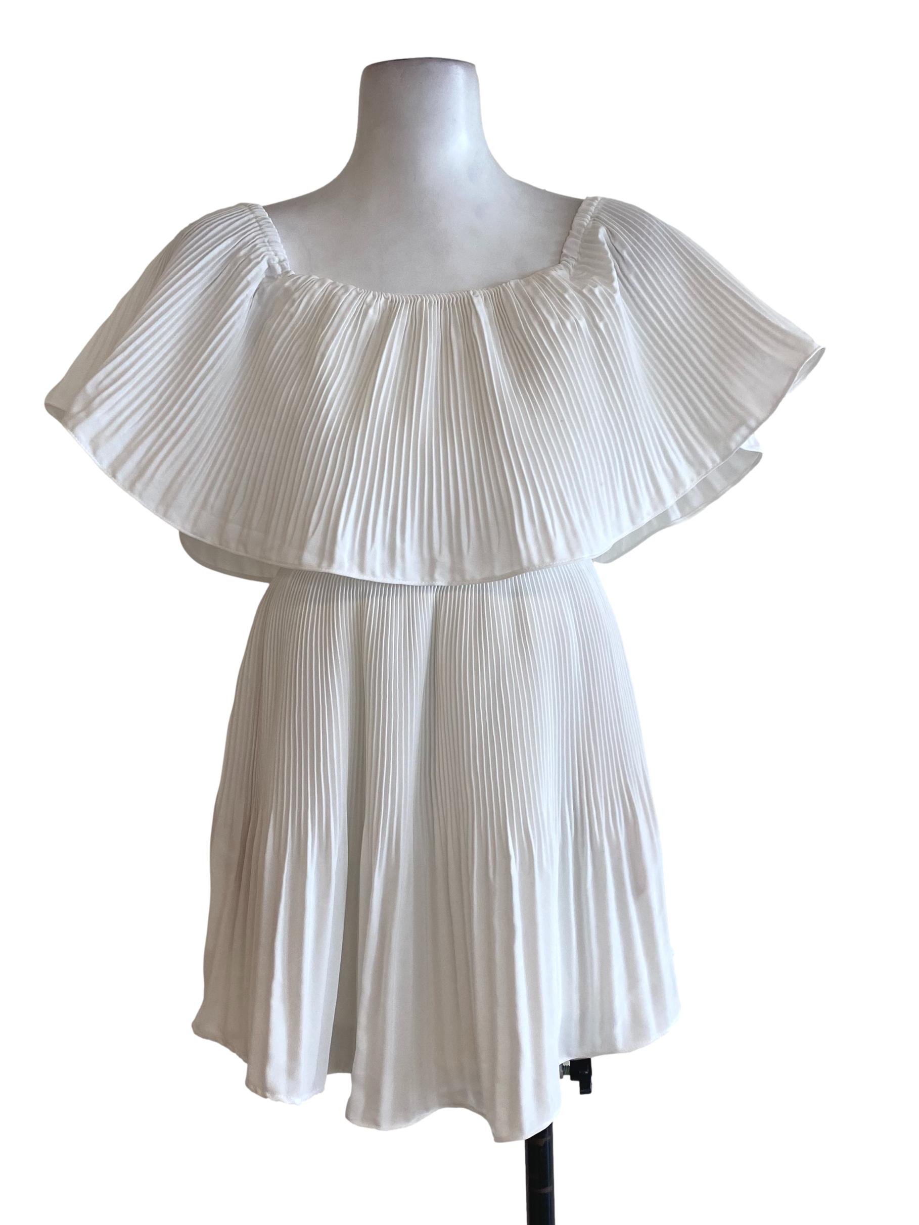 White Pleated Rompers