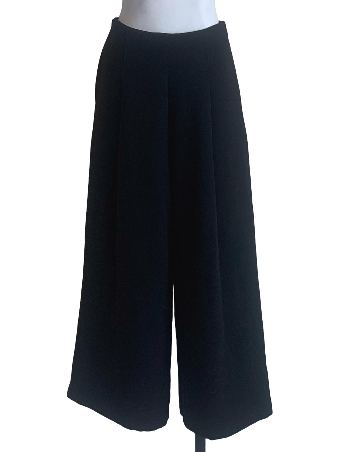 Crow Black Wide Leg Pants
