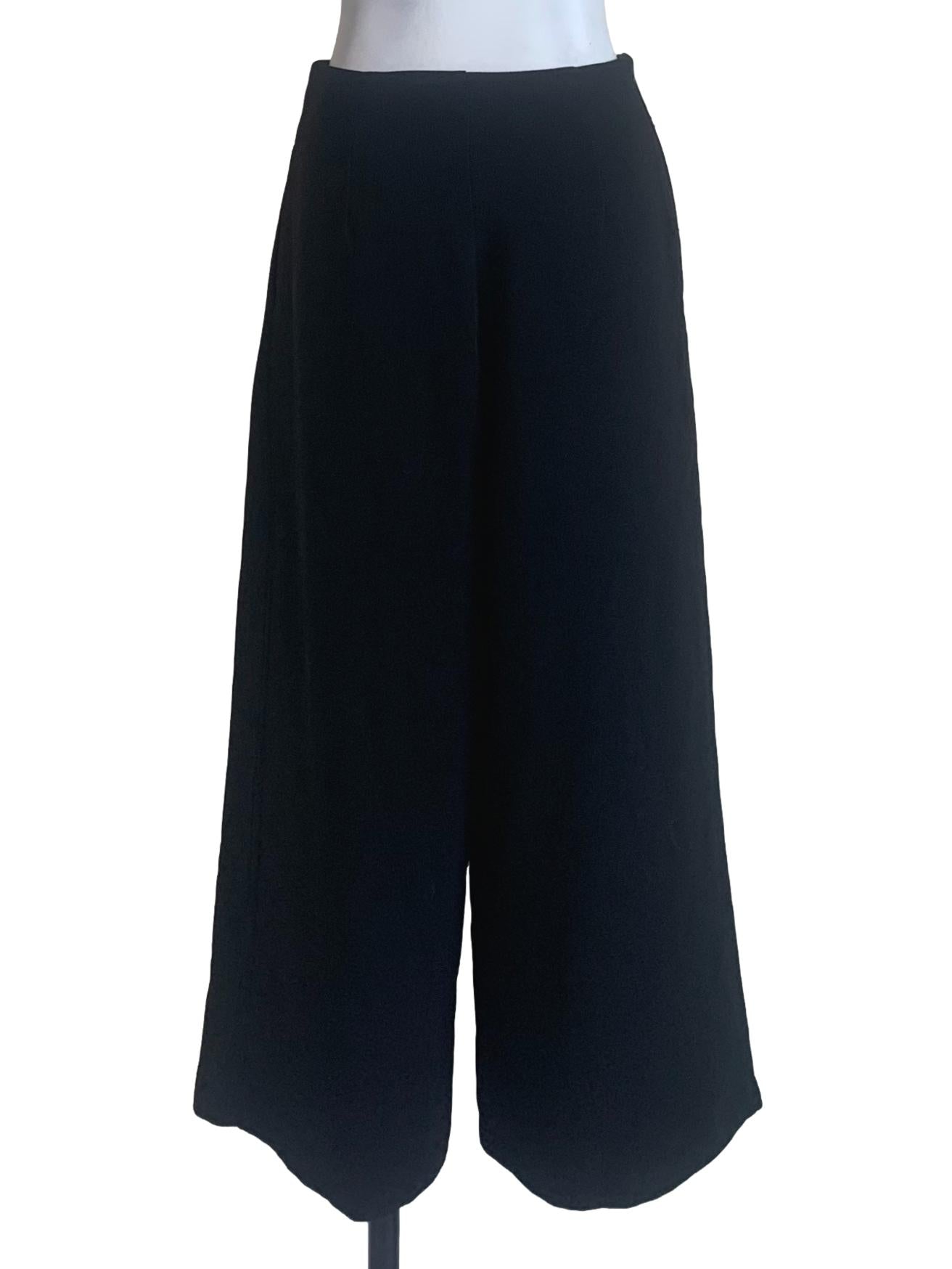 Crow Black Wide Leg Pants