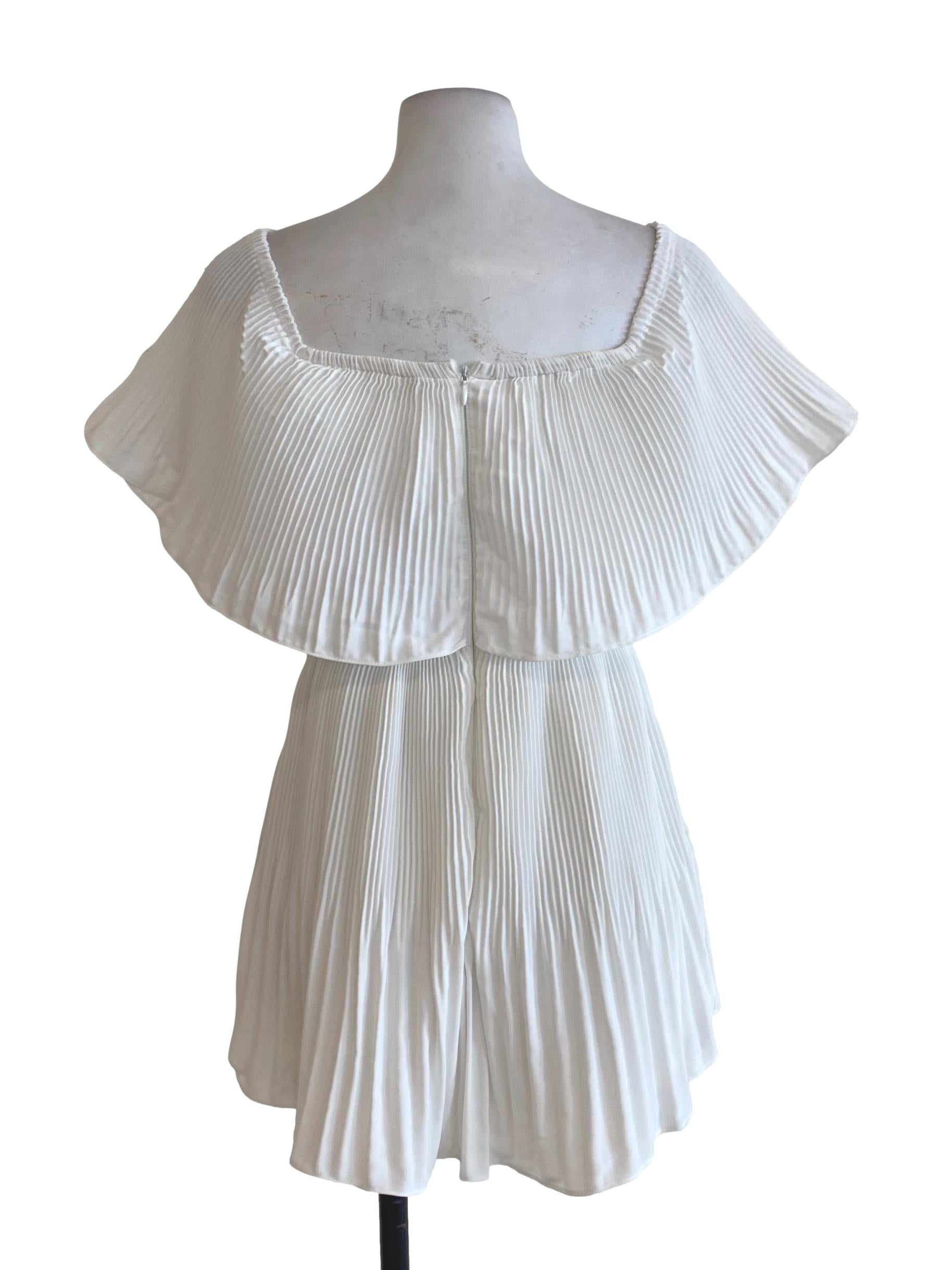 White Pleated Rompers