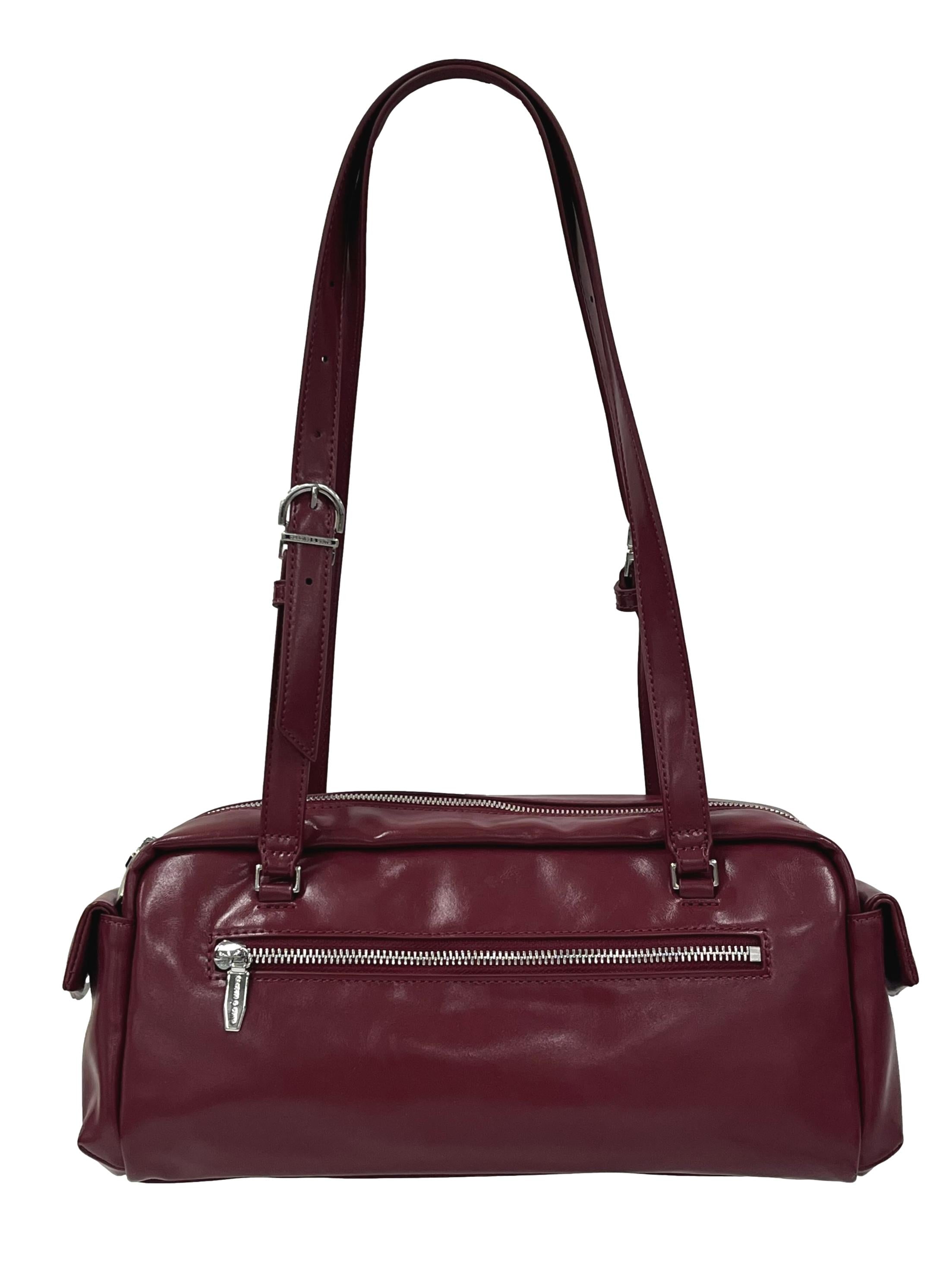 Burgundy Rachel Multi-Pocket Shoulder Bag