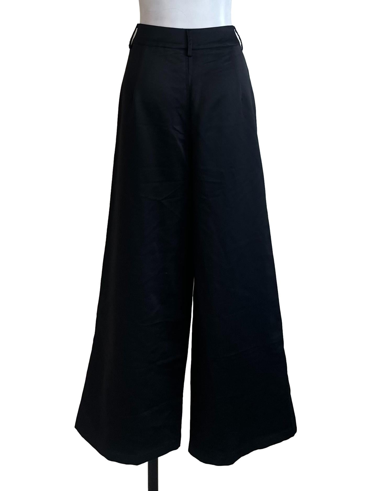 Raven Black Satin Velvet Pants