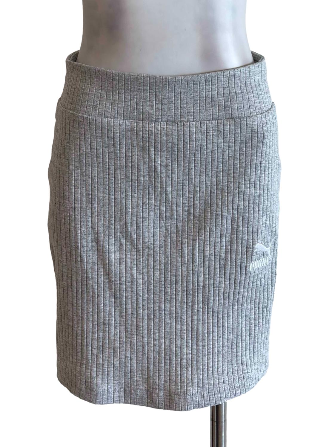 Light Grey Tube Mini Skirt