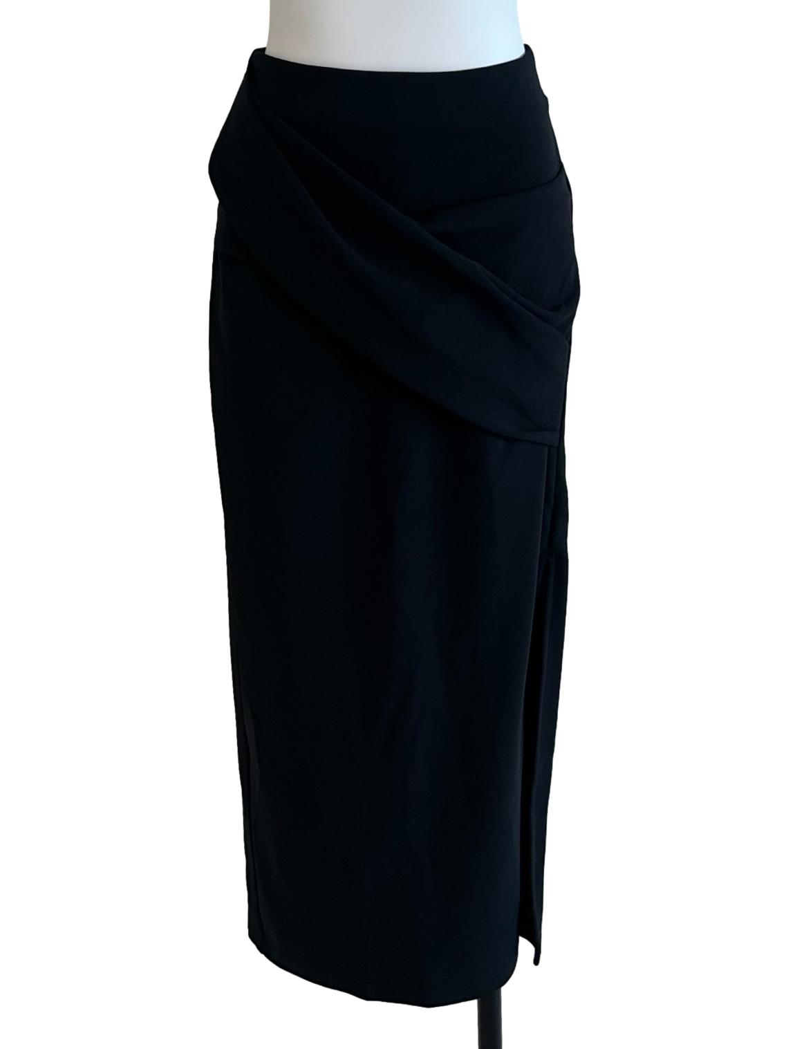 Soft Black Slip Skirt