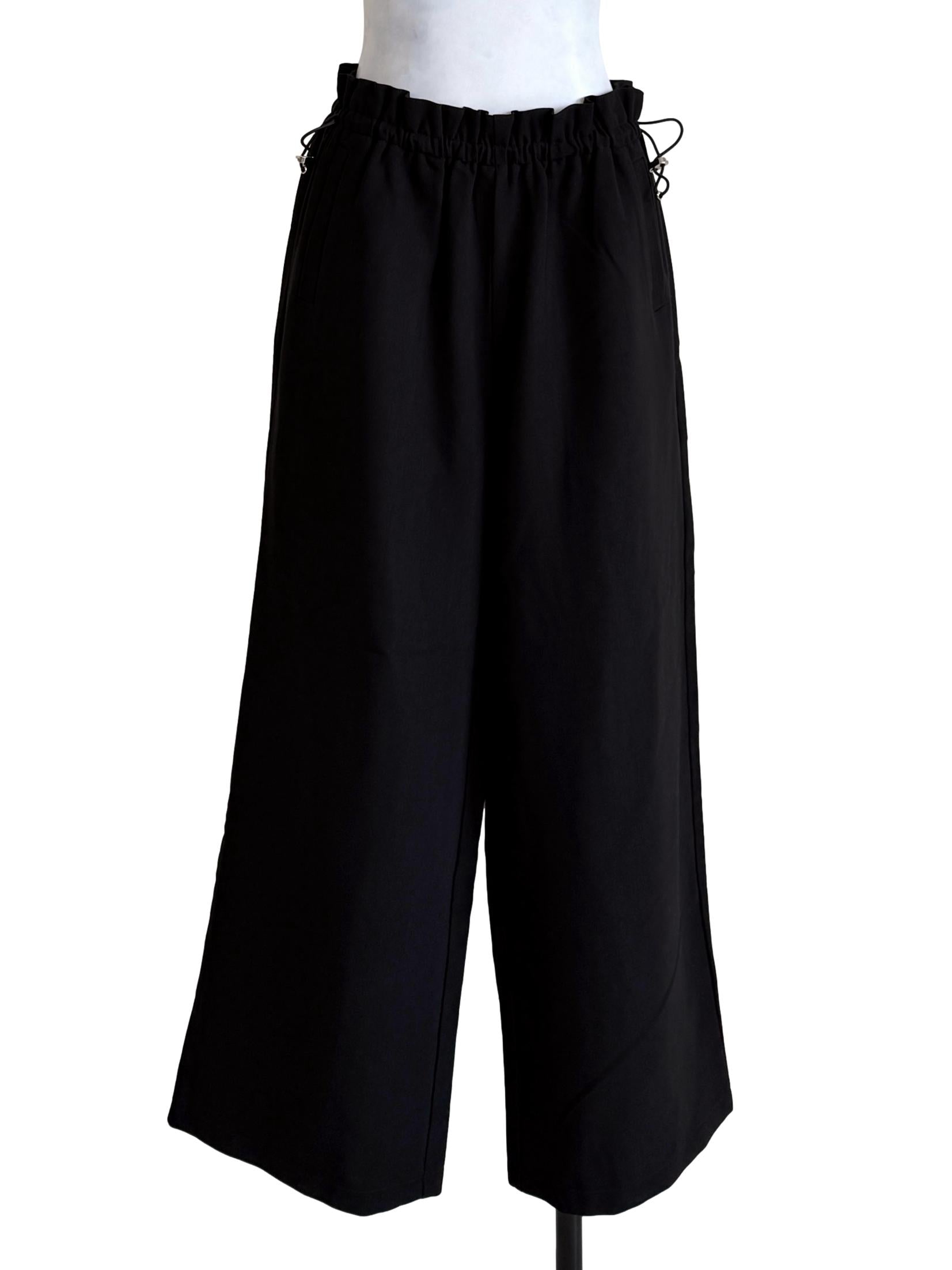 Black Casual Straight Leg Pants