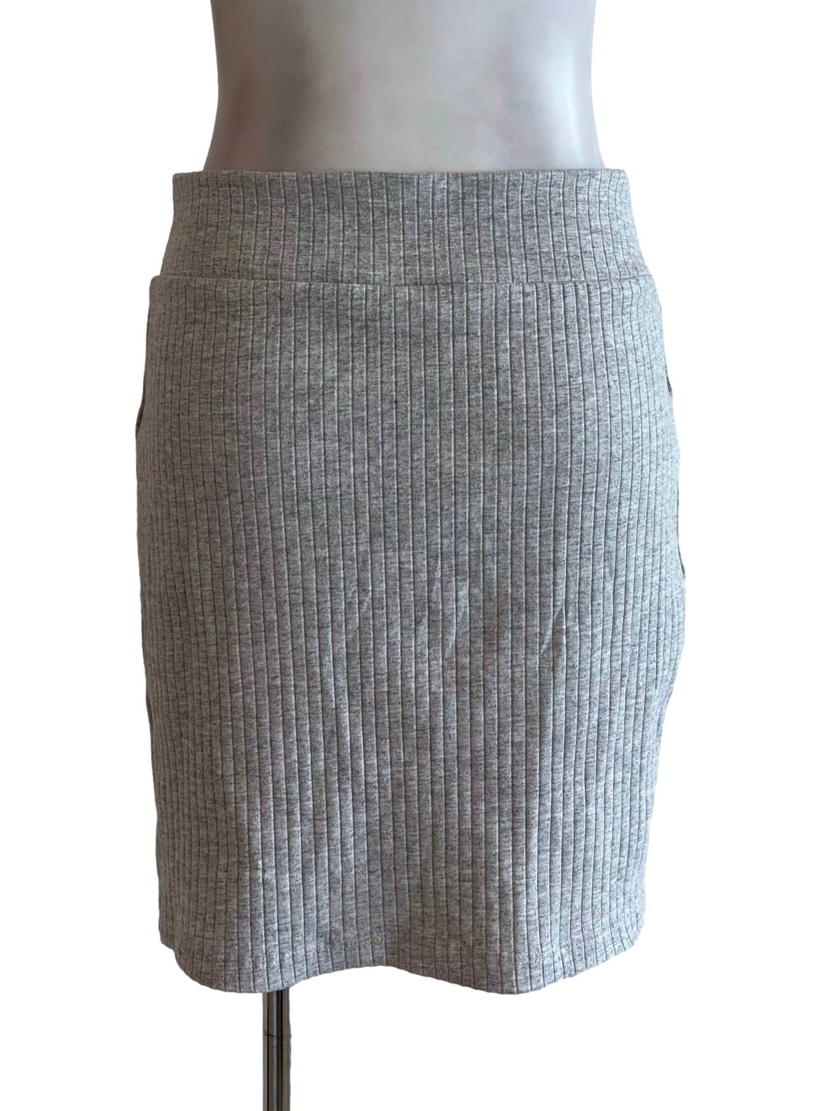 Light Grey Tube Mini Skirt