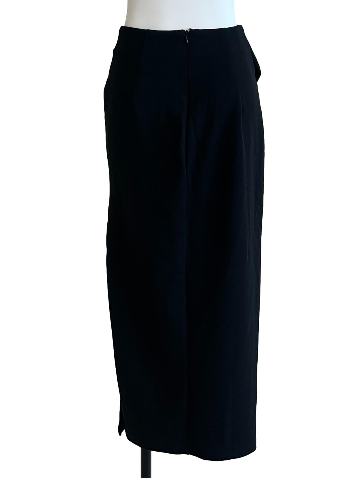 Soft Black Slip Skirt
