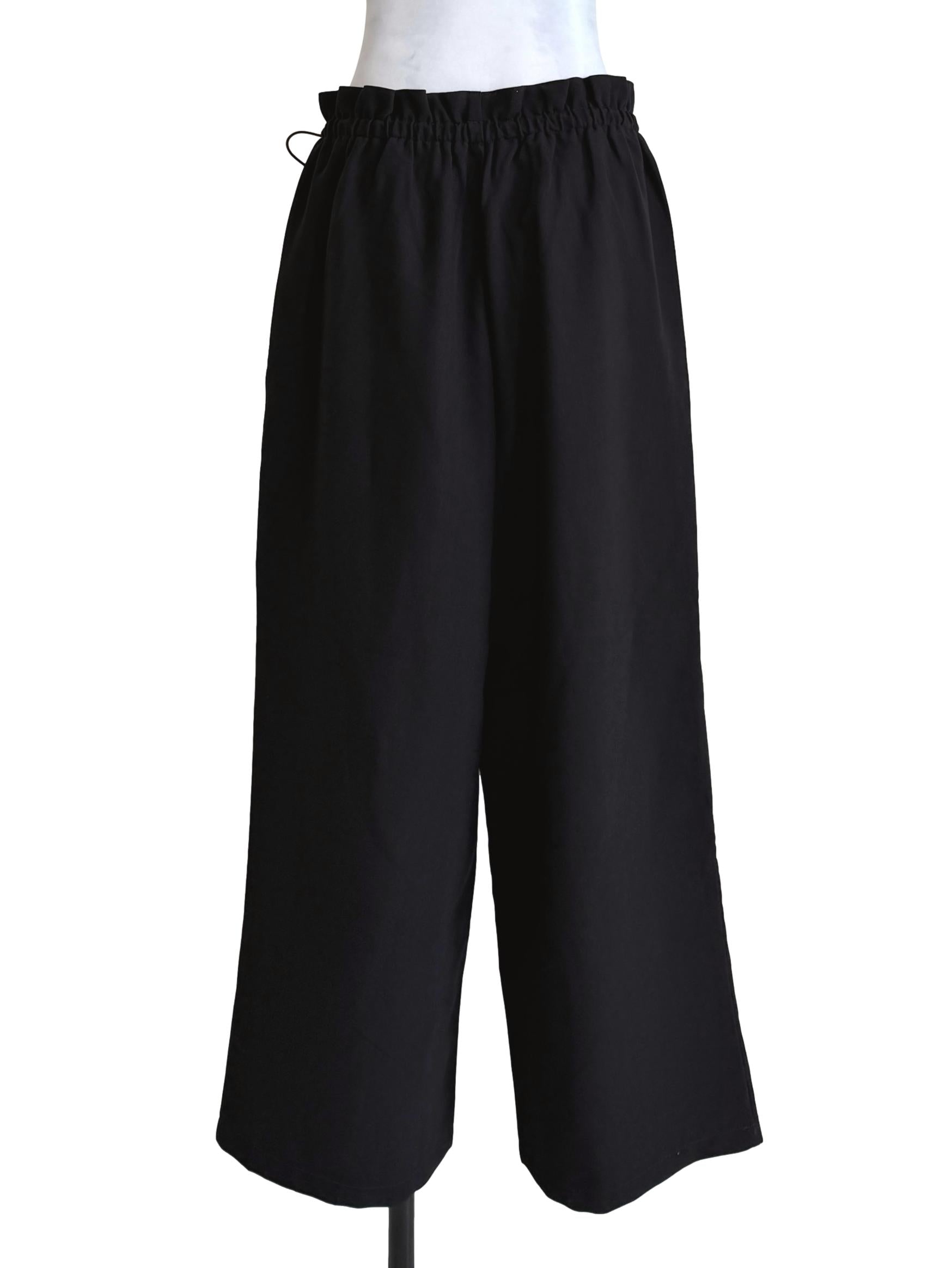 Black Casual Straight Leg Pants