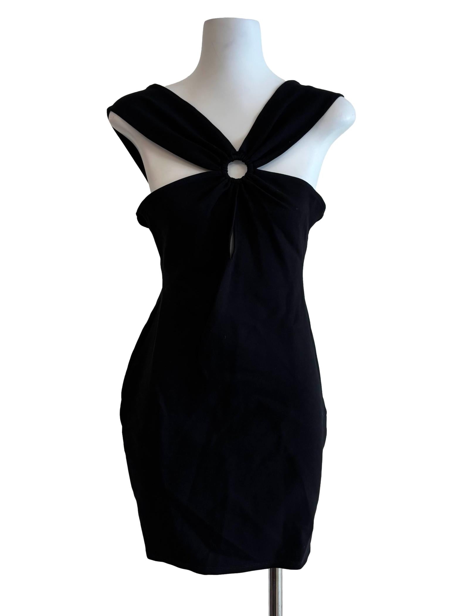 Jet Black Butterfly Bodycon Dress
