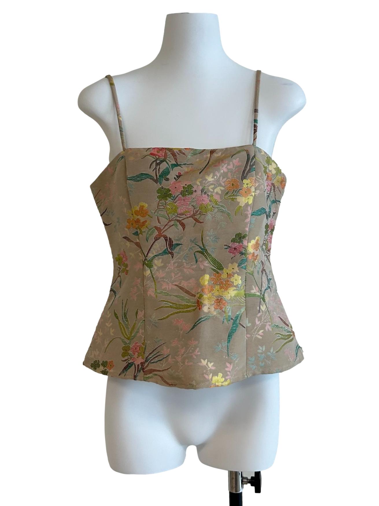 Sand Brown Floral Top