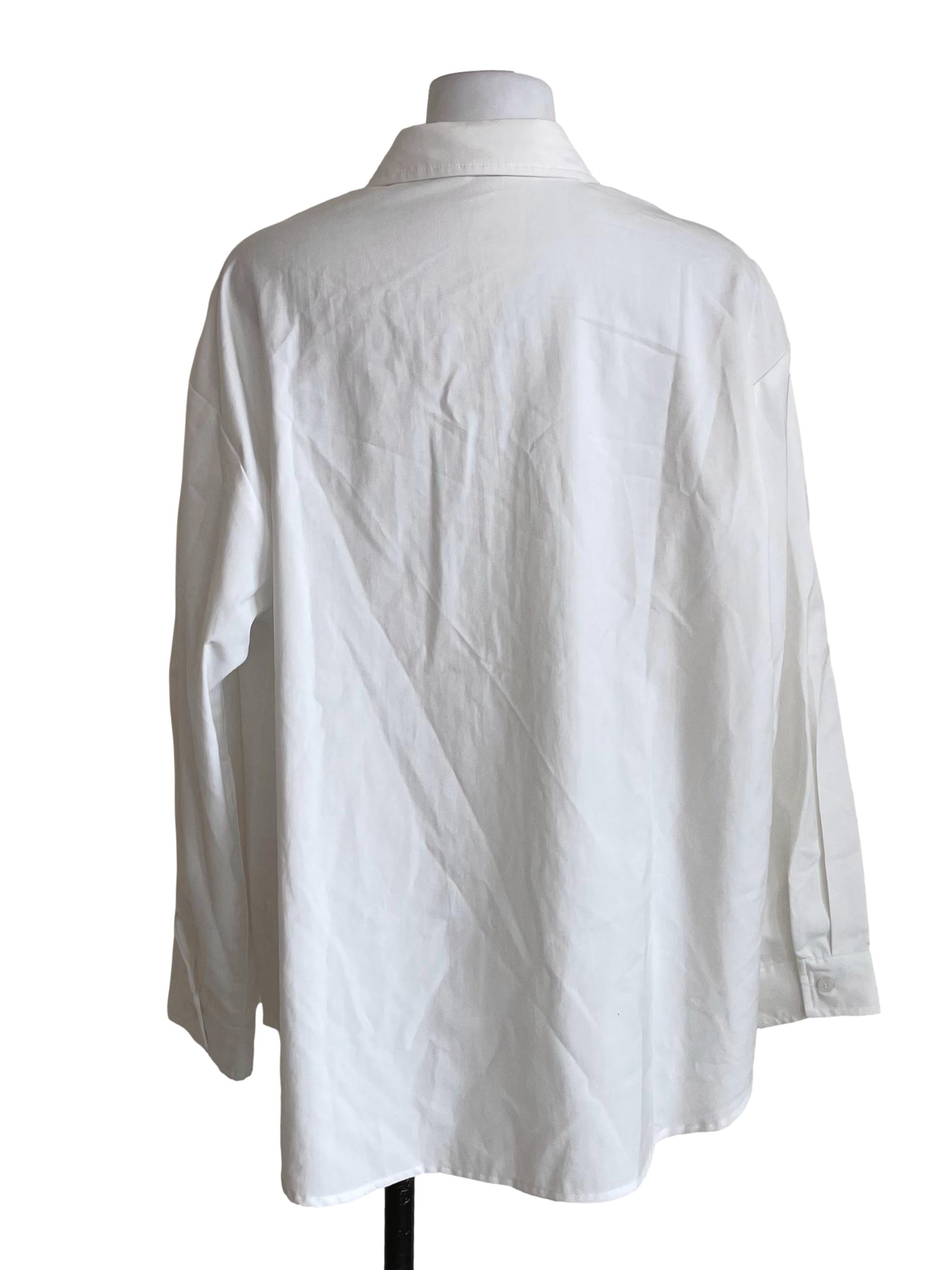 White Oversized Button Down Shirt