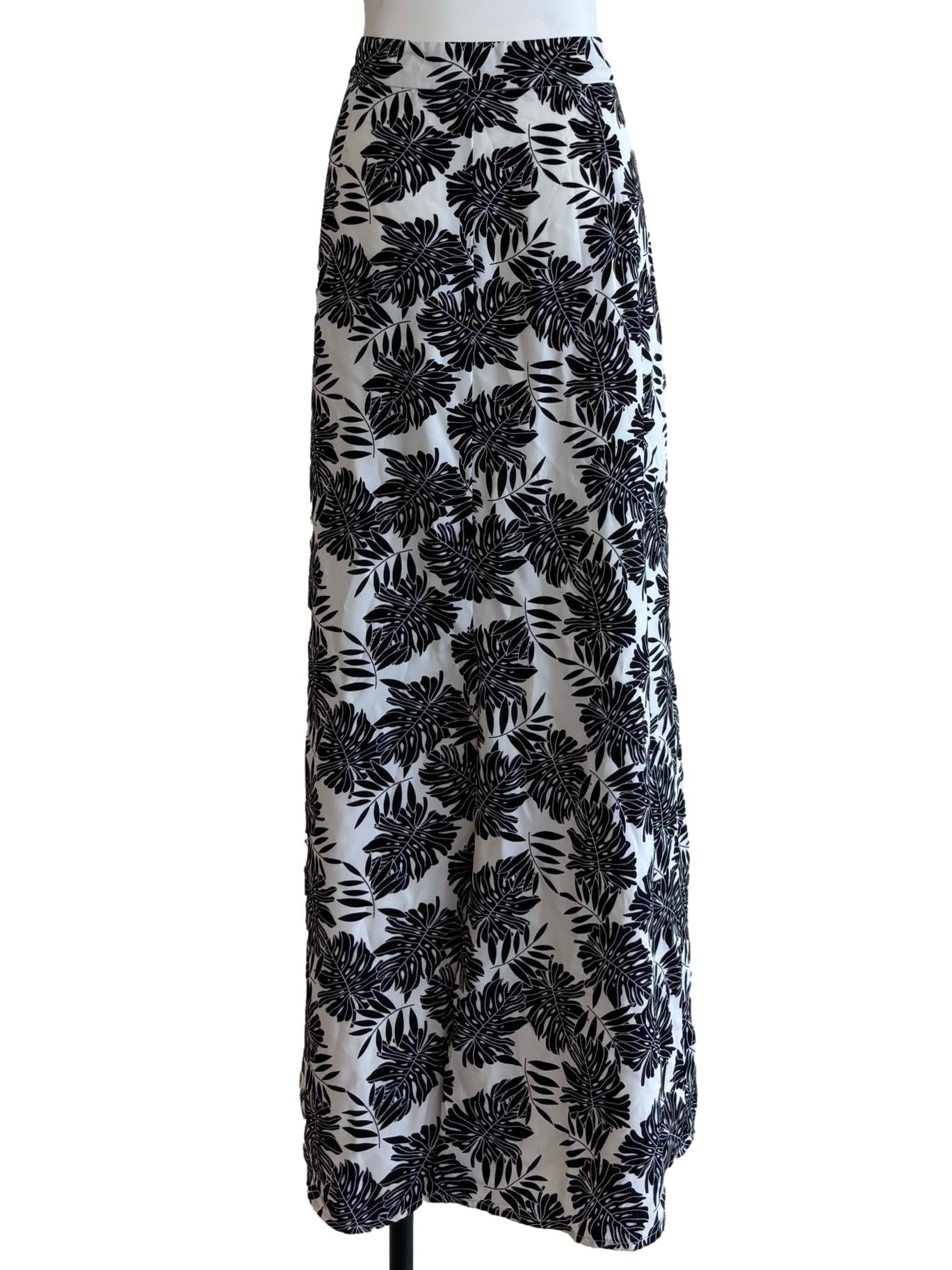 White Printed Long Skirt