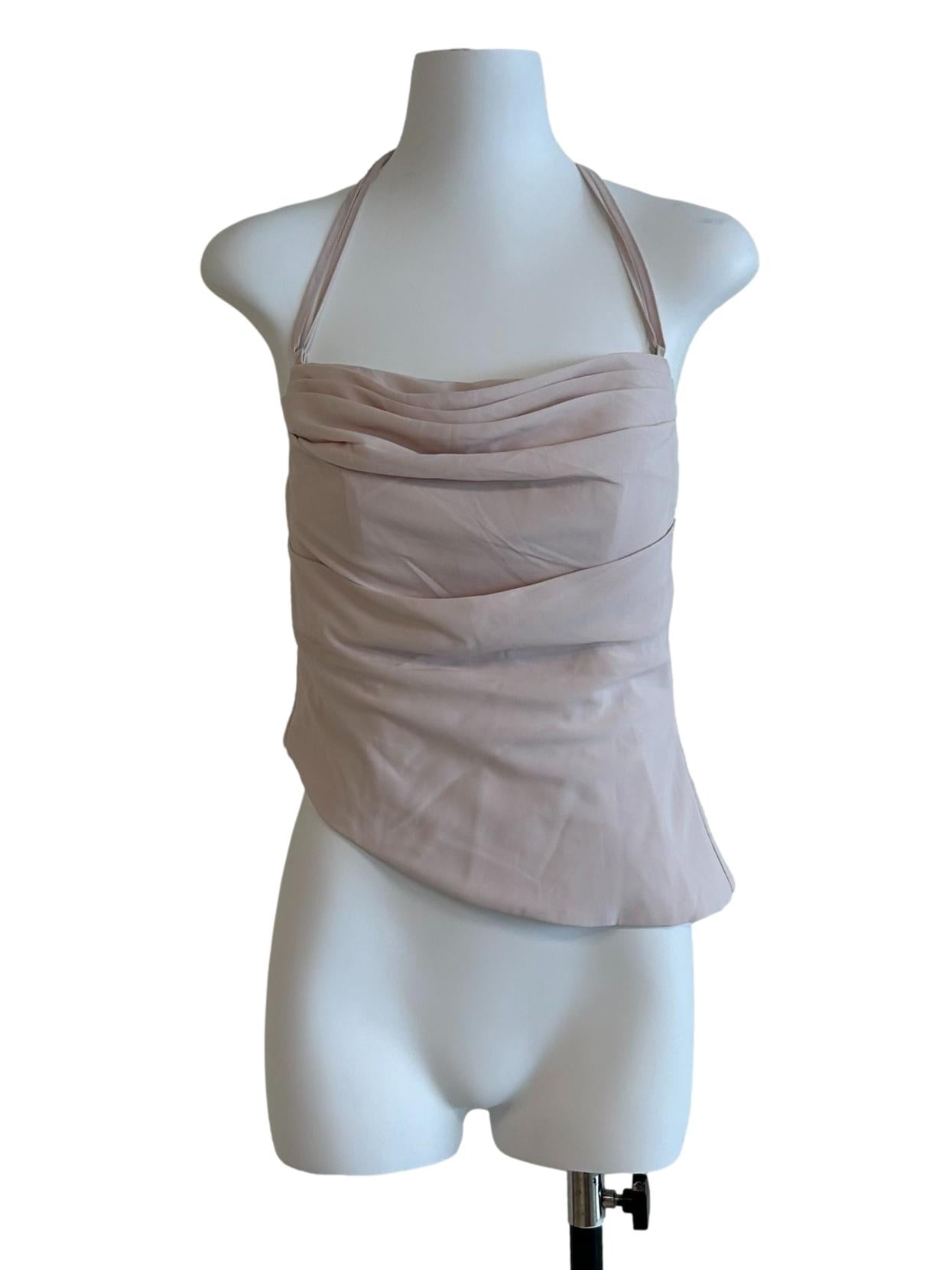 Beige Halter Padded Top