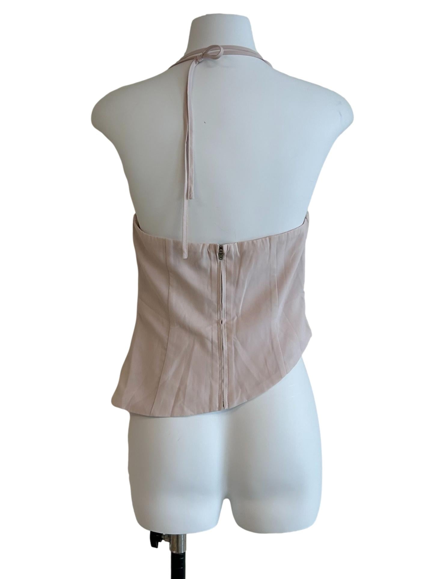 Beige Halter Padded Top
