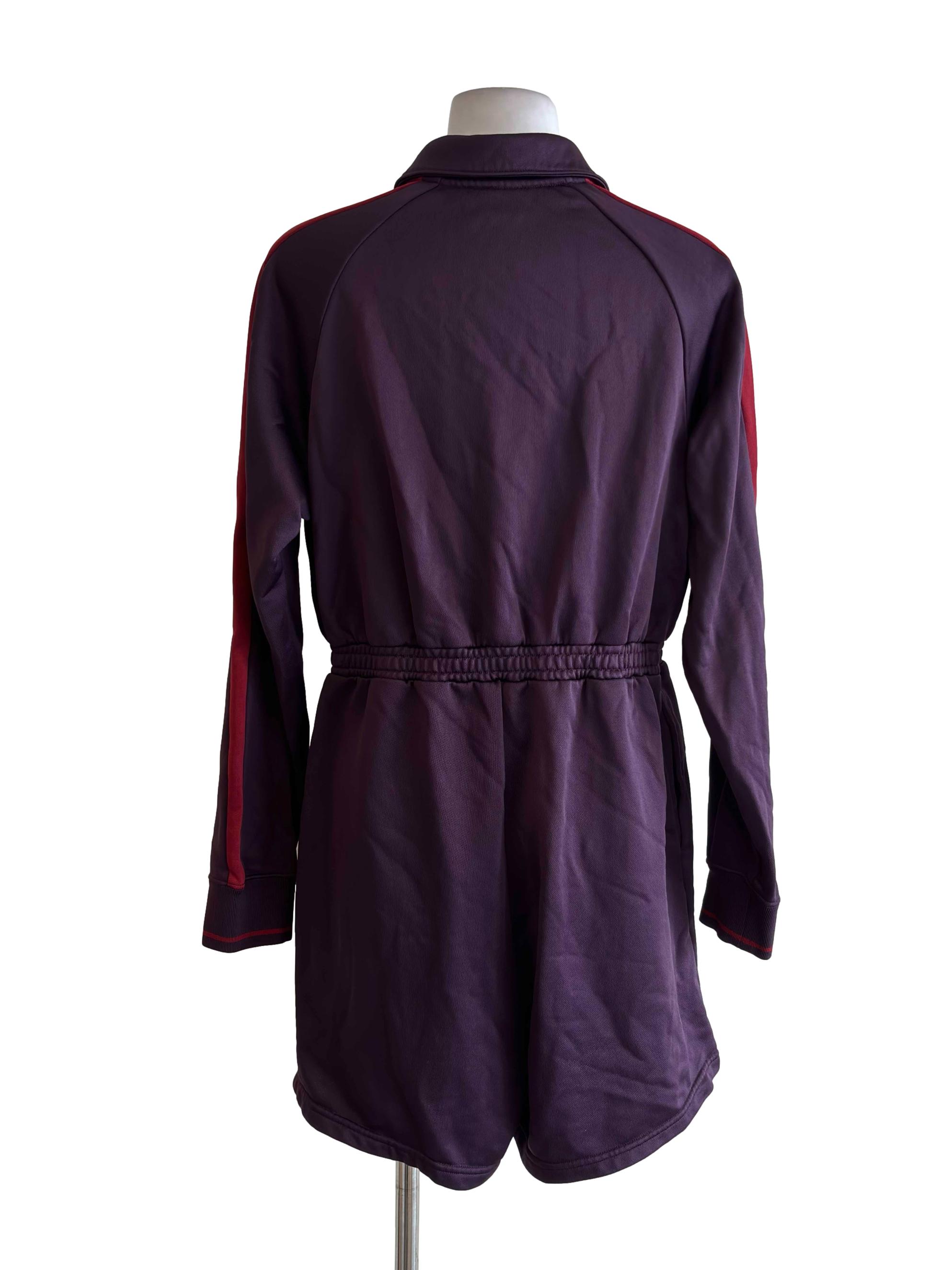 Mulberry Purple Zip Up Long Sleeve Romper