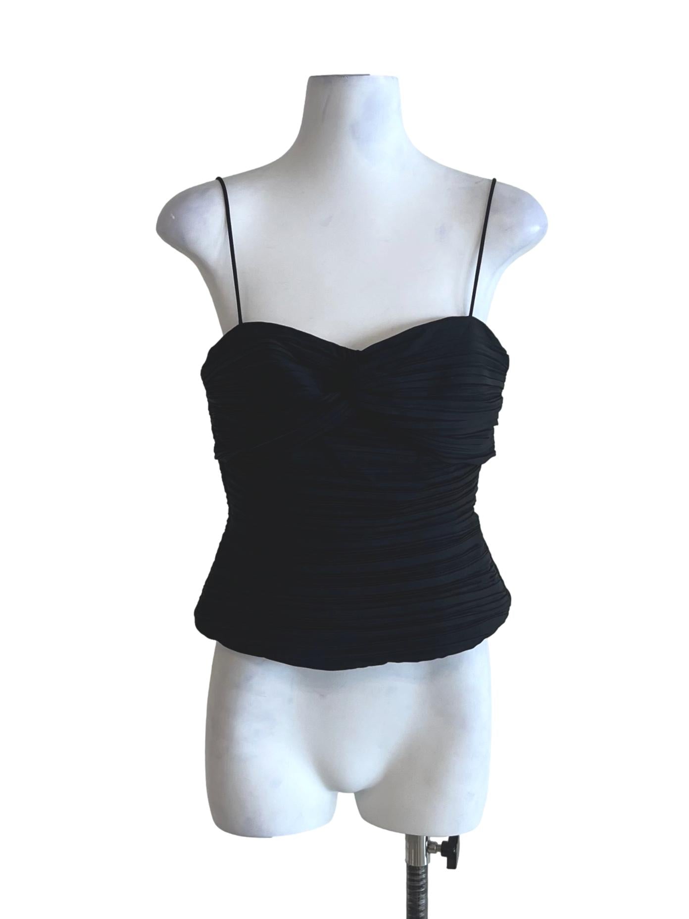 Black Spaghetti Strap Sleeveless Top