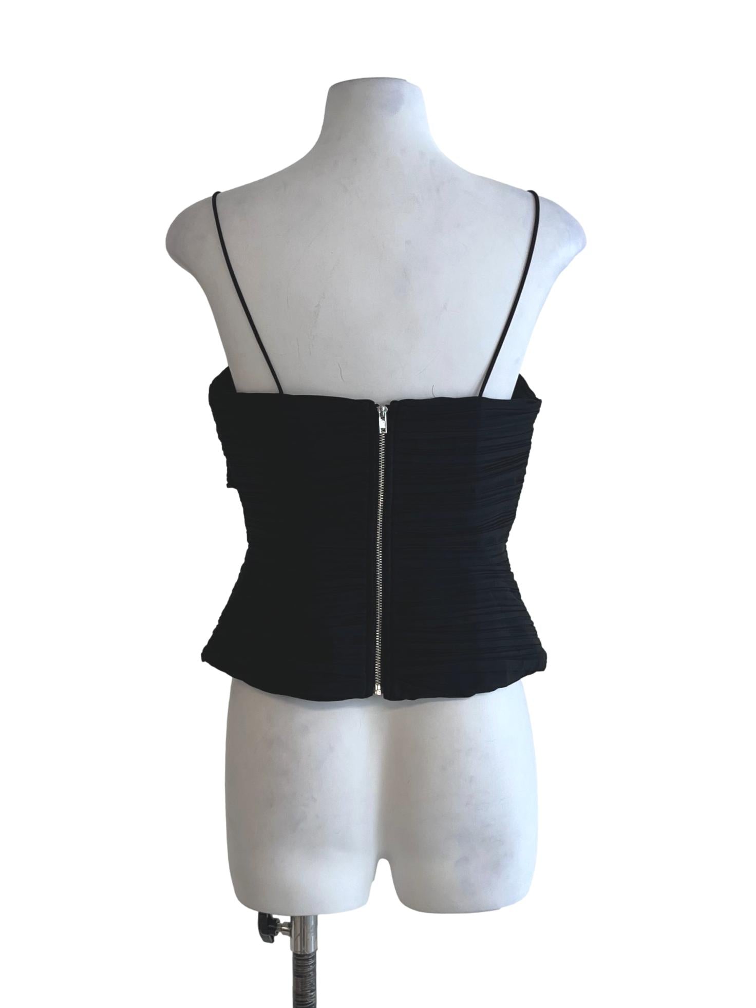 Black Spaghetti Strap Sleeveless Top