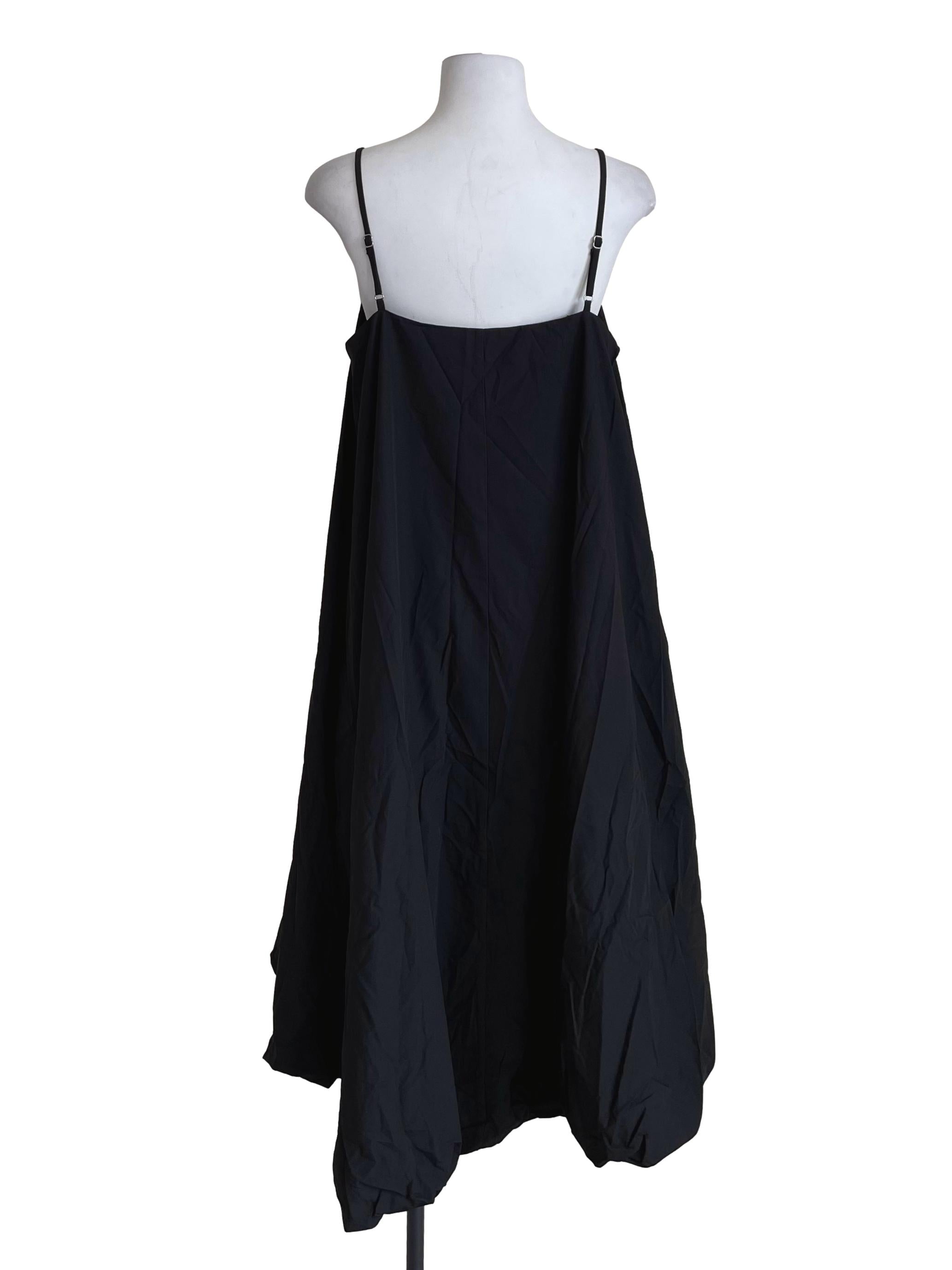 Black Flower Bud Baggy Cami Dress LB