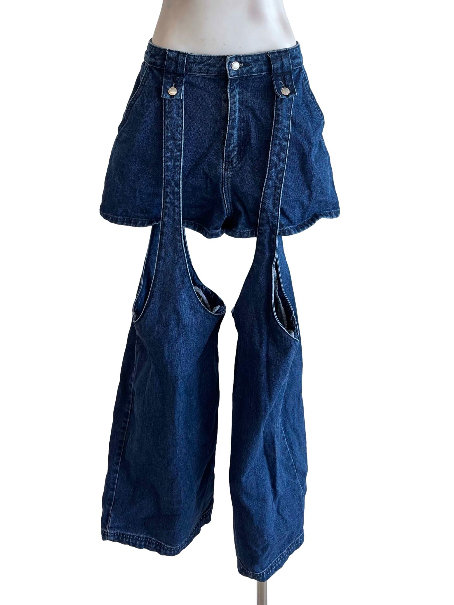 Blue Denim Detachable Jean