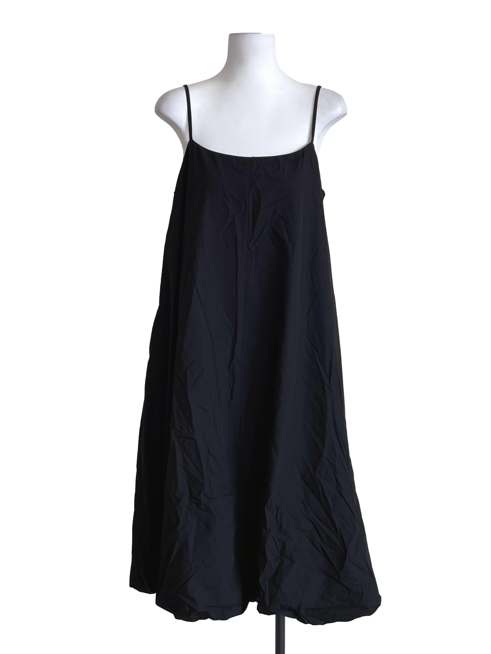 Black Flower Bud Baggy Cami Dress LB