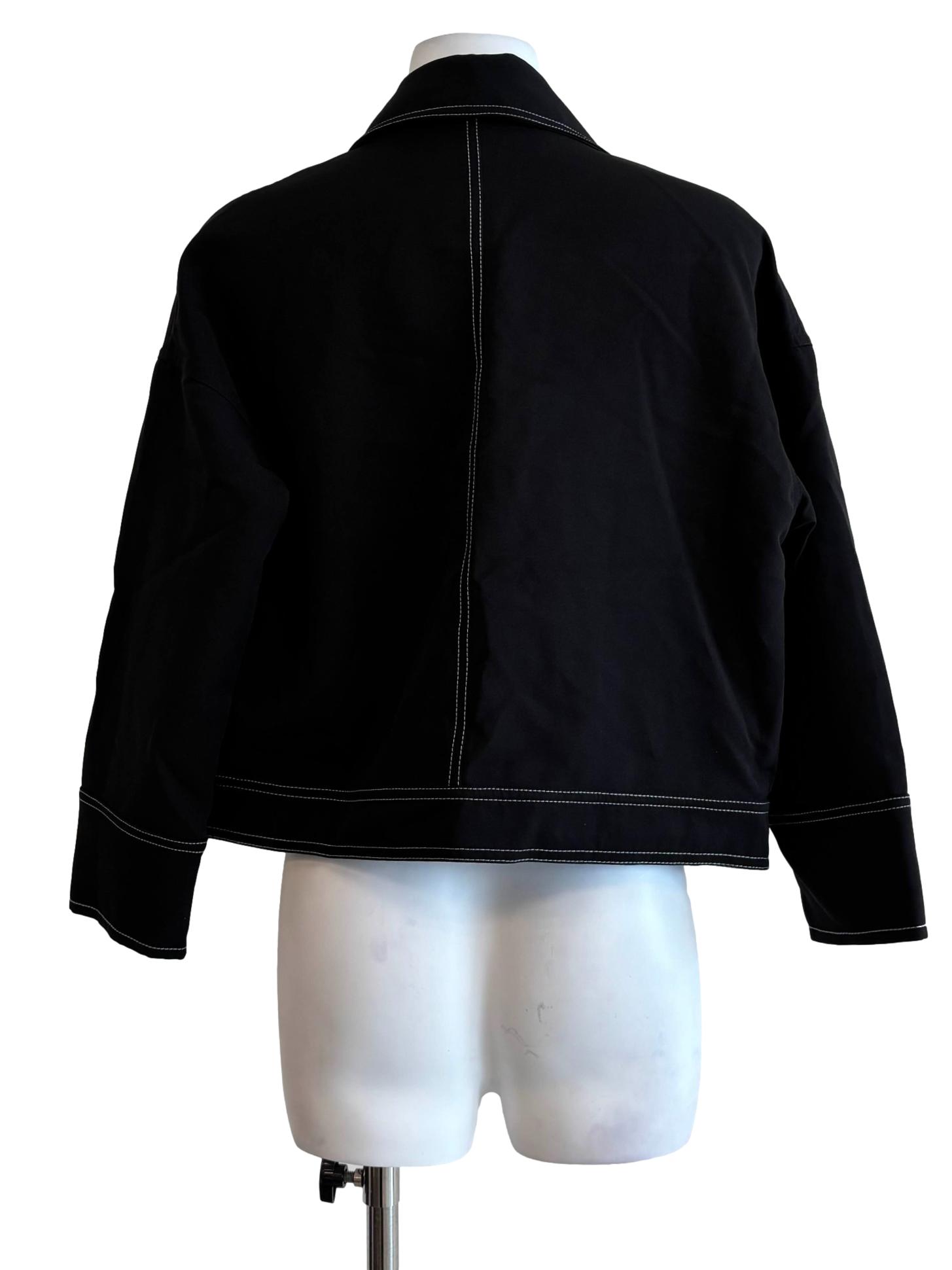Soft Black Styled Jacket