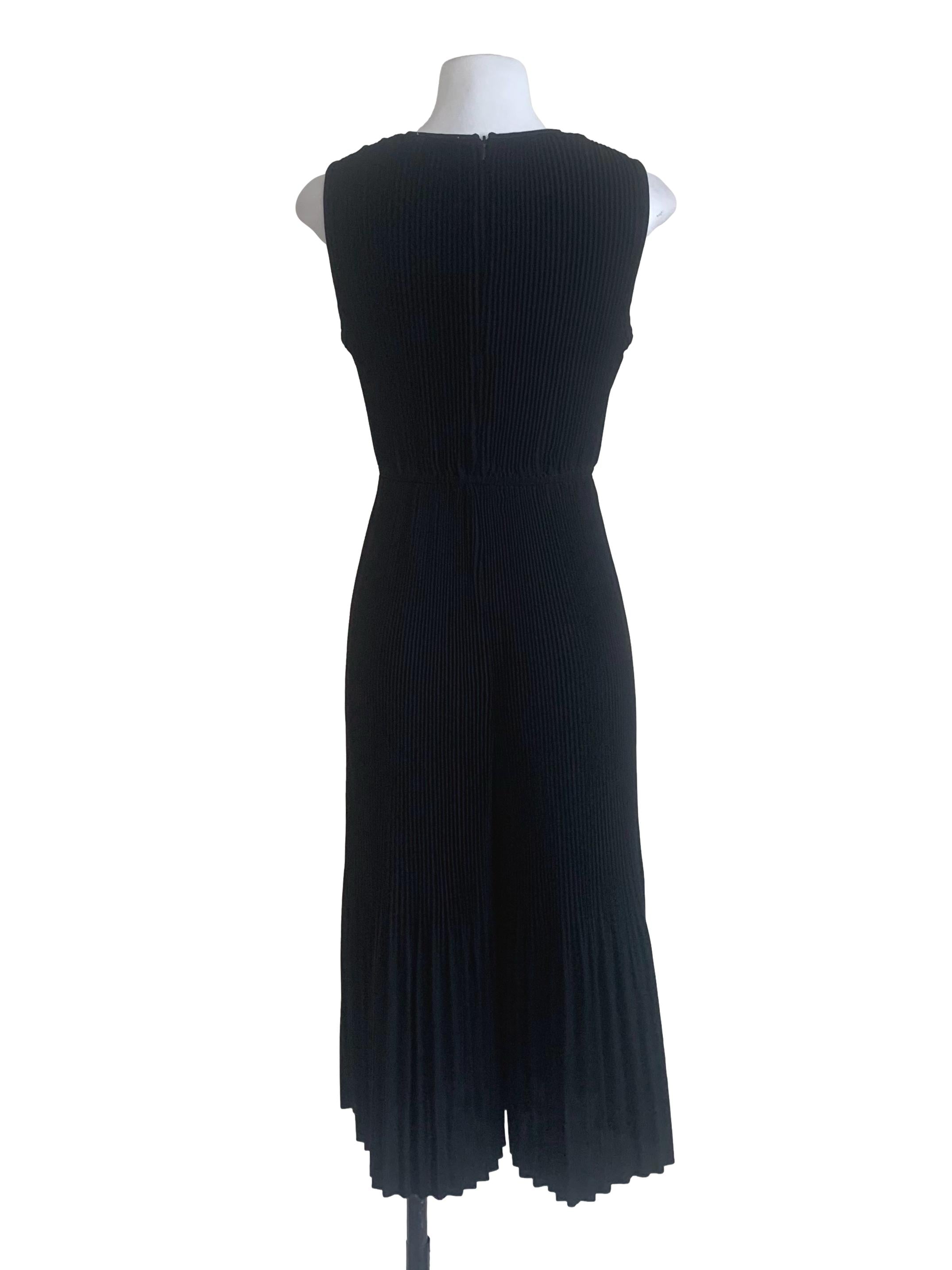 Midnight Black Pleated Wide Leg Jumpsuit LB