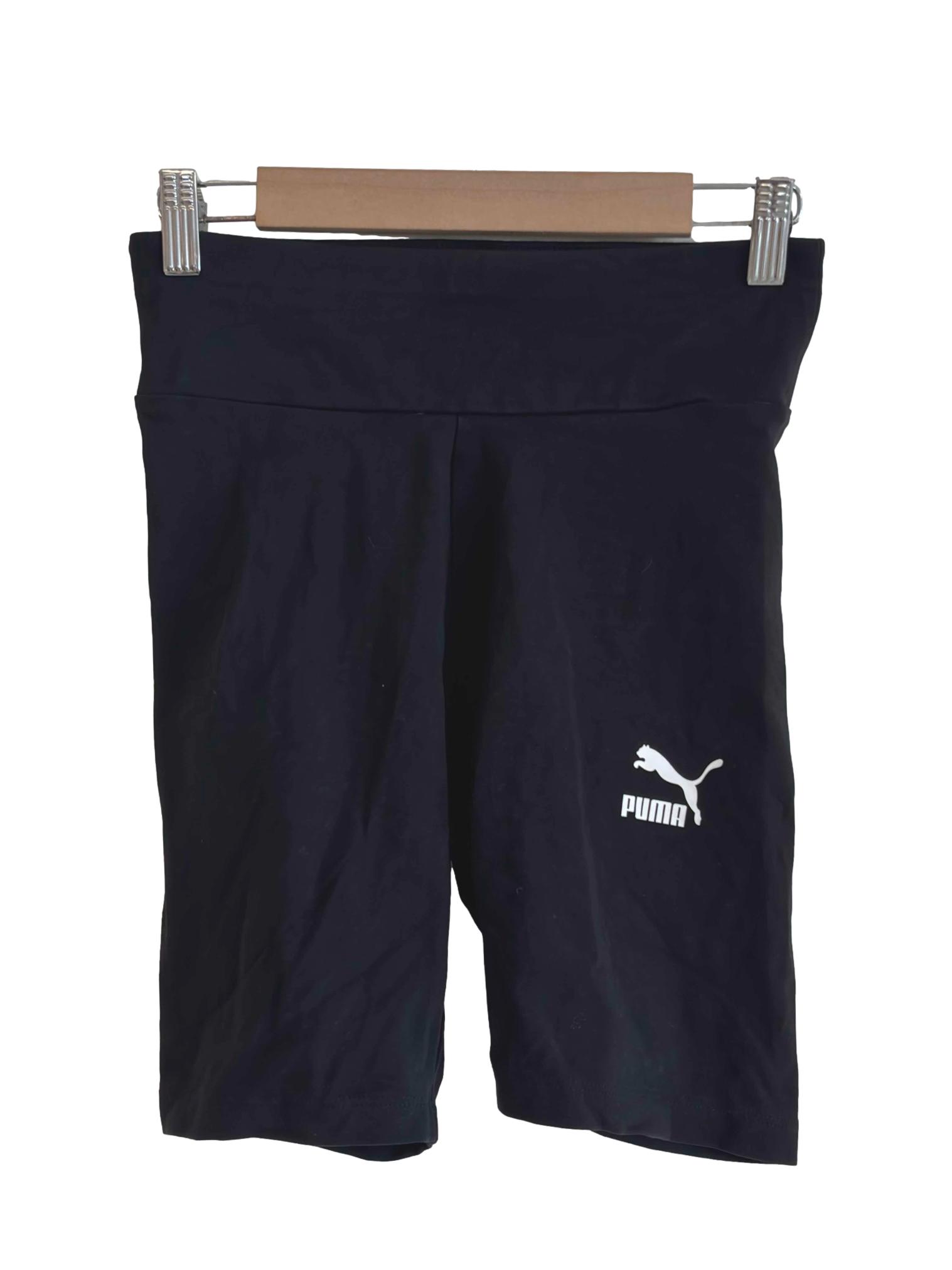 Black Logo Bike Short