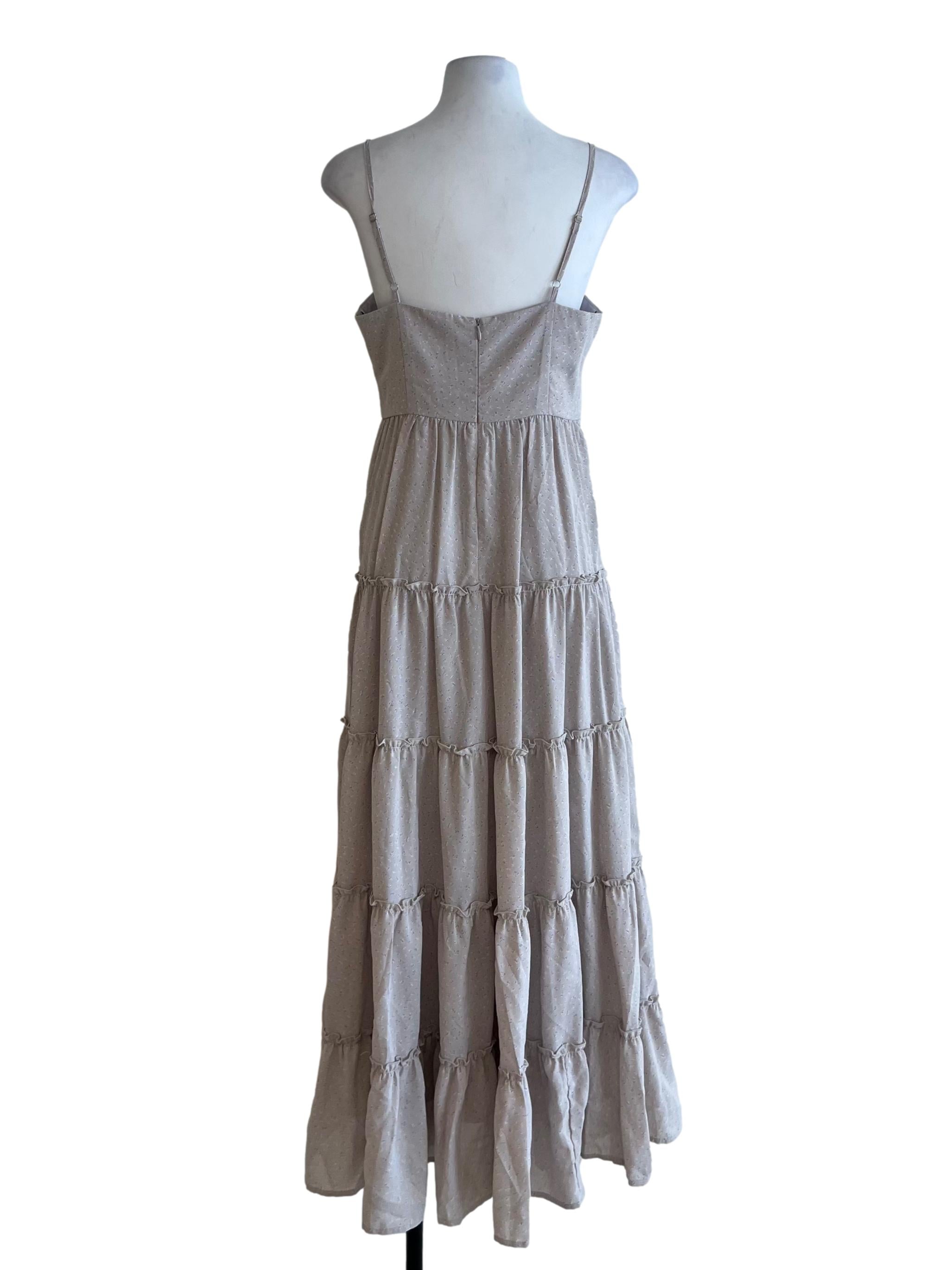 Coin Grey Spaghetti Strap Babydoll Dress